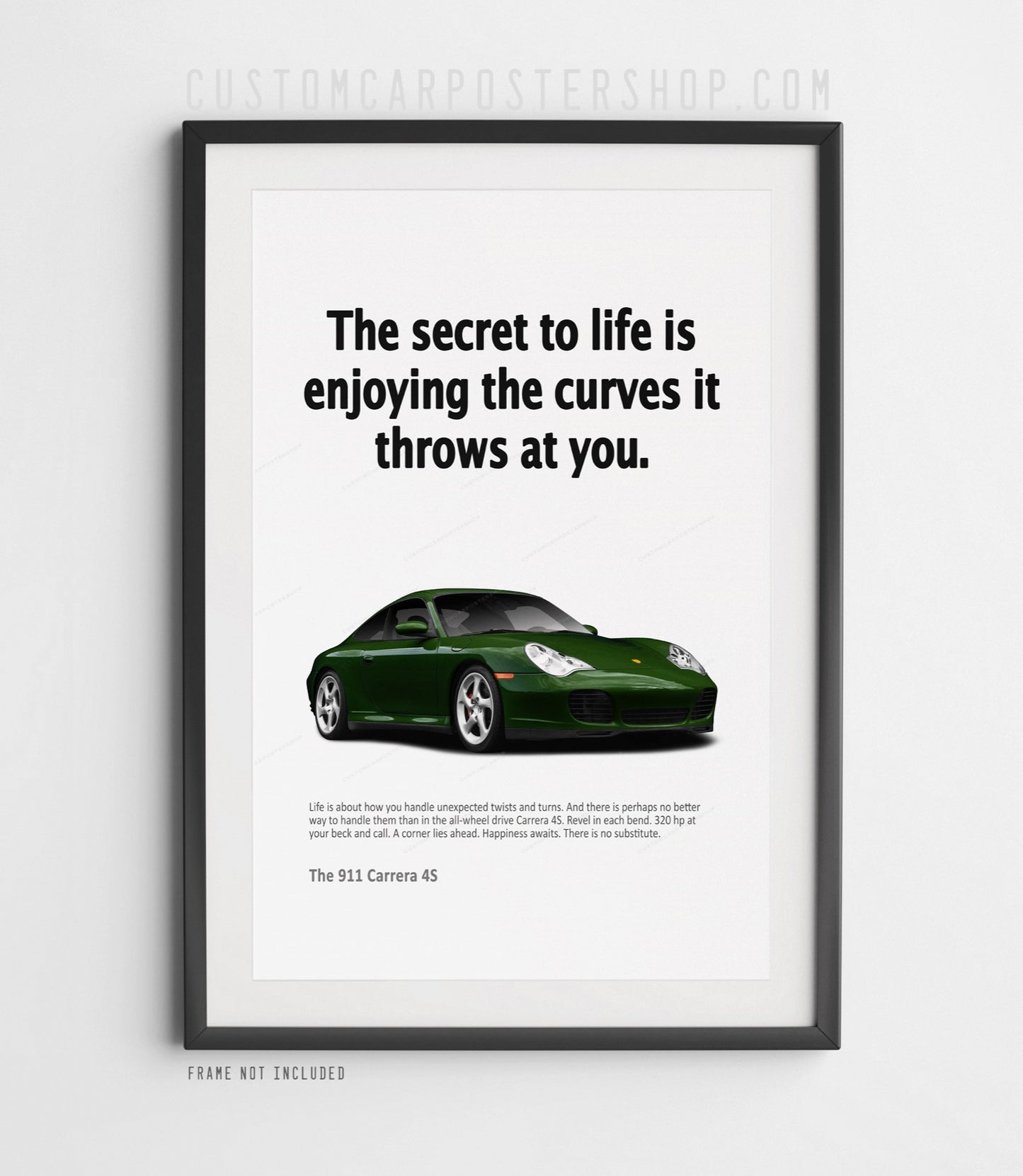 Porsche 996 Carrera 4S Remastered Print Ad - Secret to Life