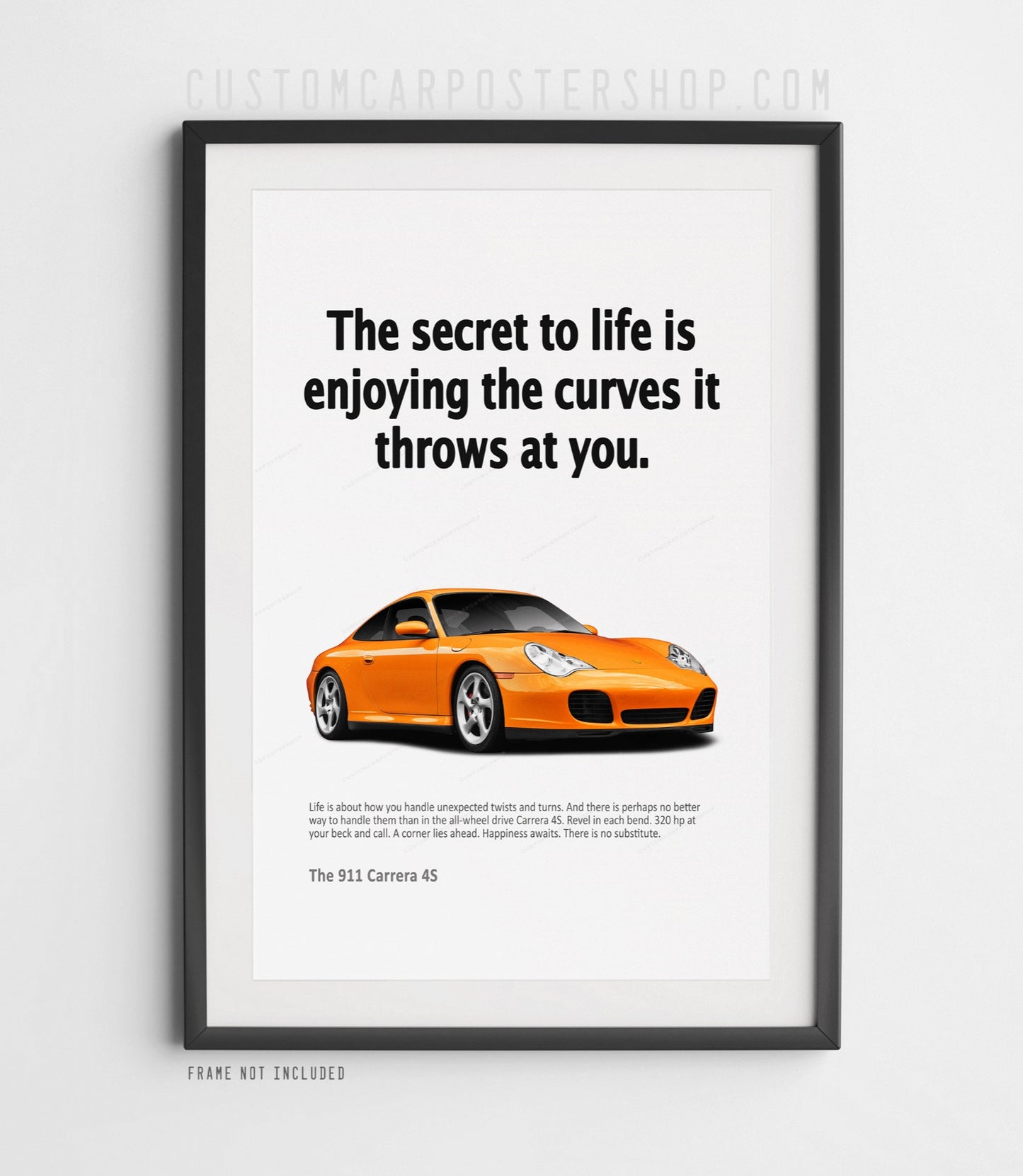 Porsche 996 Carrera 4S Remastered Print Ad - Secret to Life