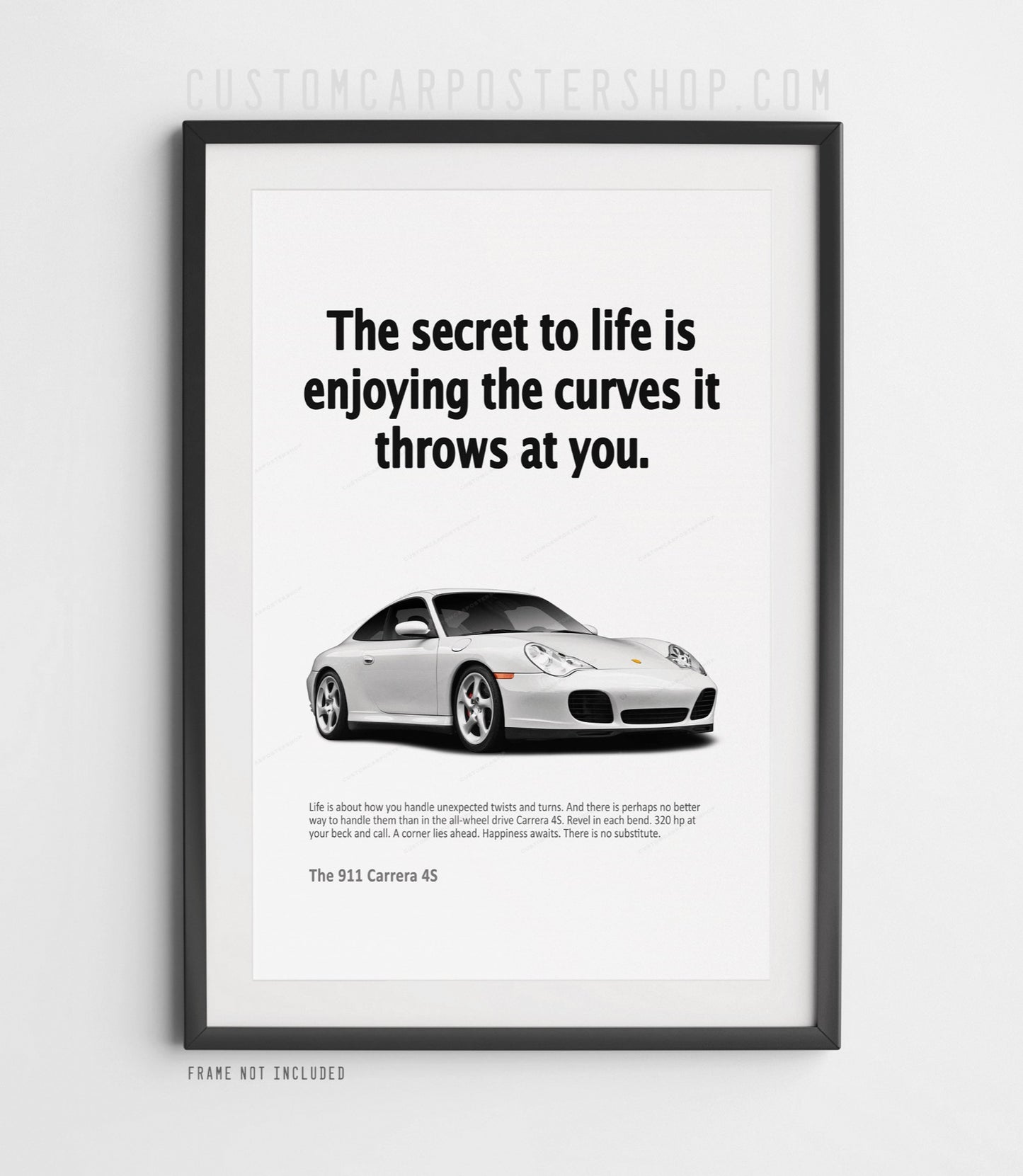 Porsche 996 Carrera 4S Remastered Print Ad - Secret to Life