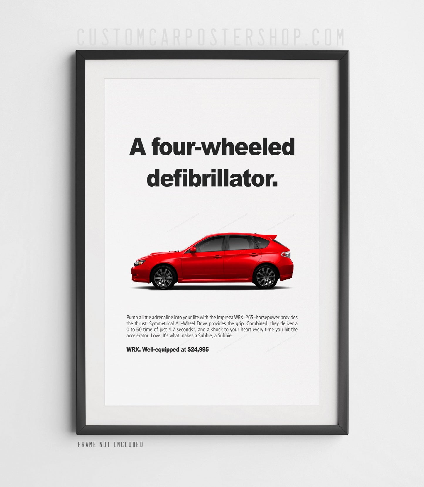 Subaru Impreza WRX Hatchback Print Ad - Defibrillator