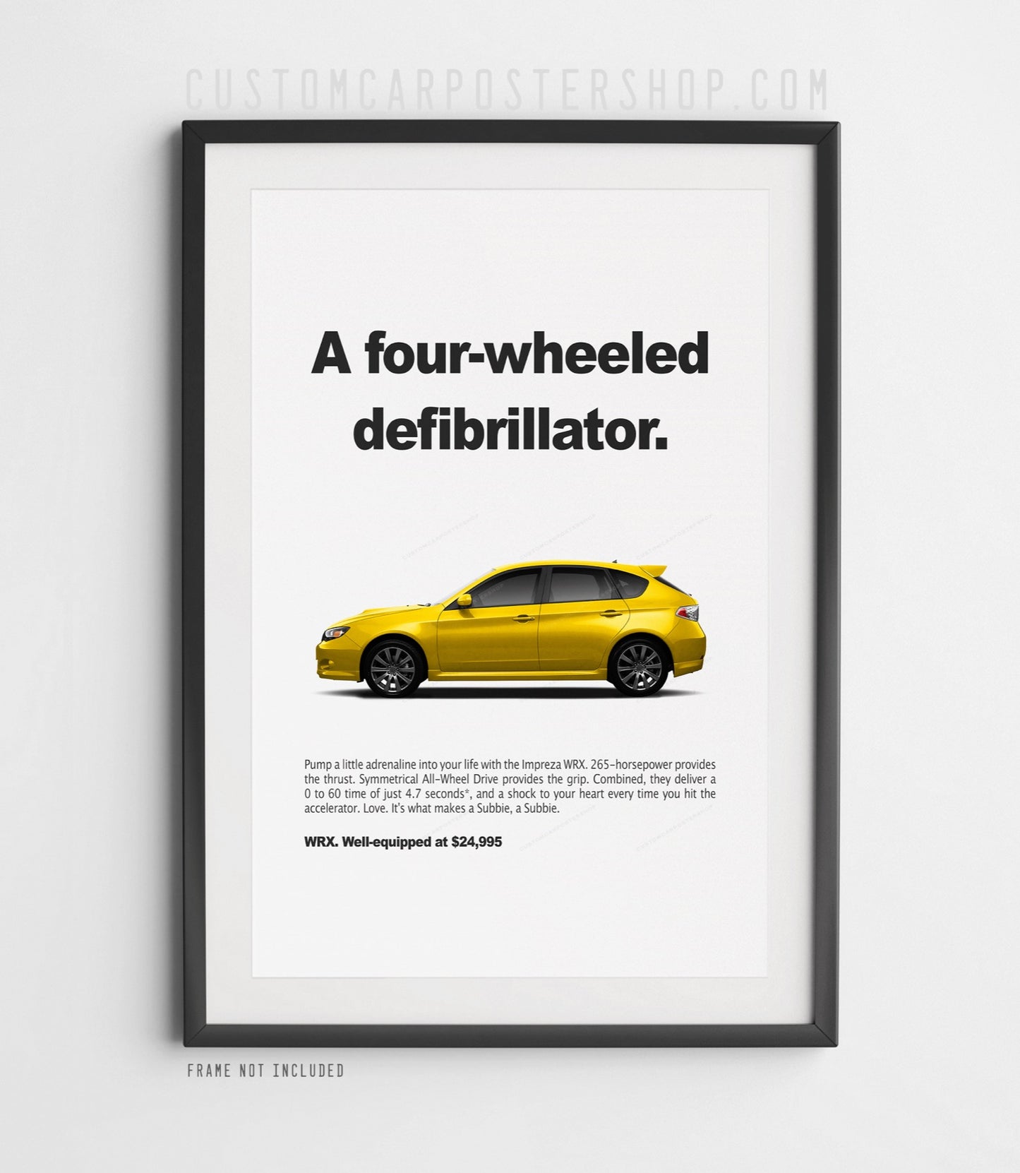 Subaru Impreza WRX Hatchback Print Ad - Defibrillator