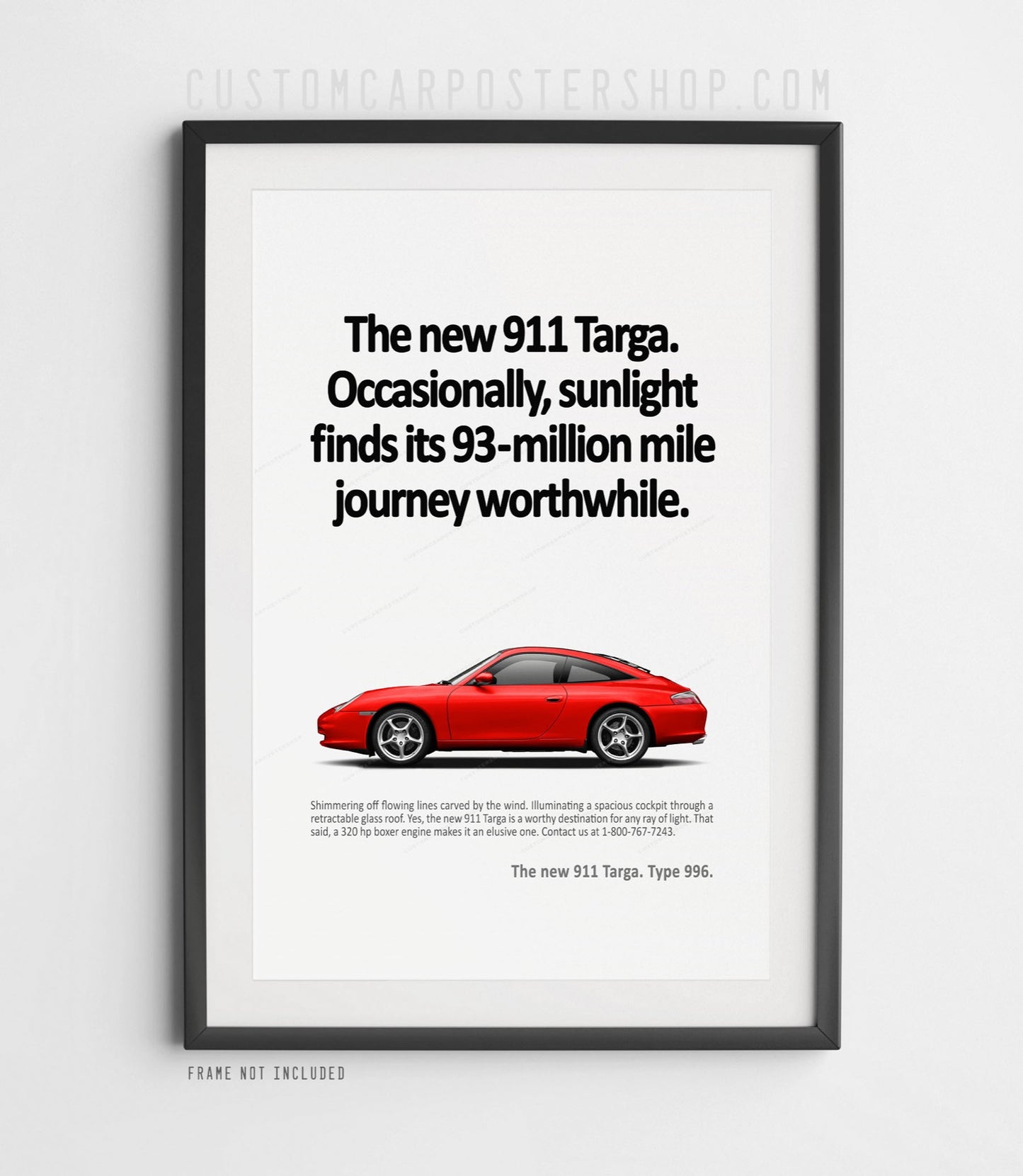 Porsche 996 Targa Classic Ad Poster – “Sunlight”