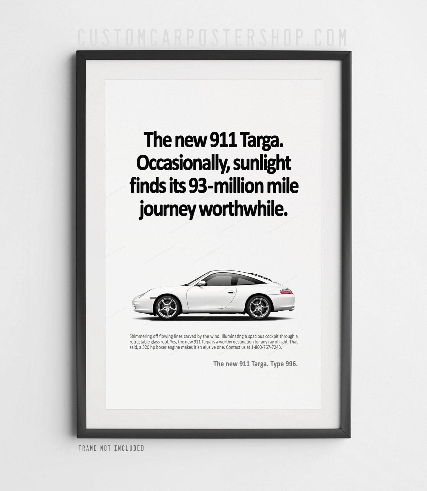 Porsche 996 Targa Classic Ad Poster – “Sunlight”