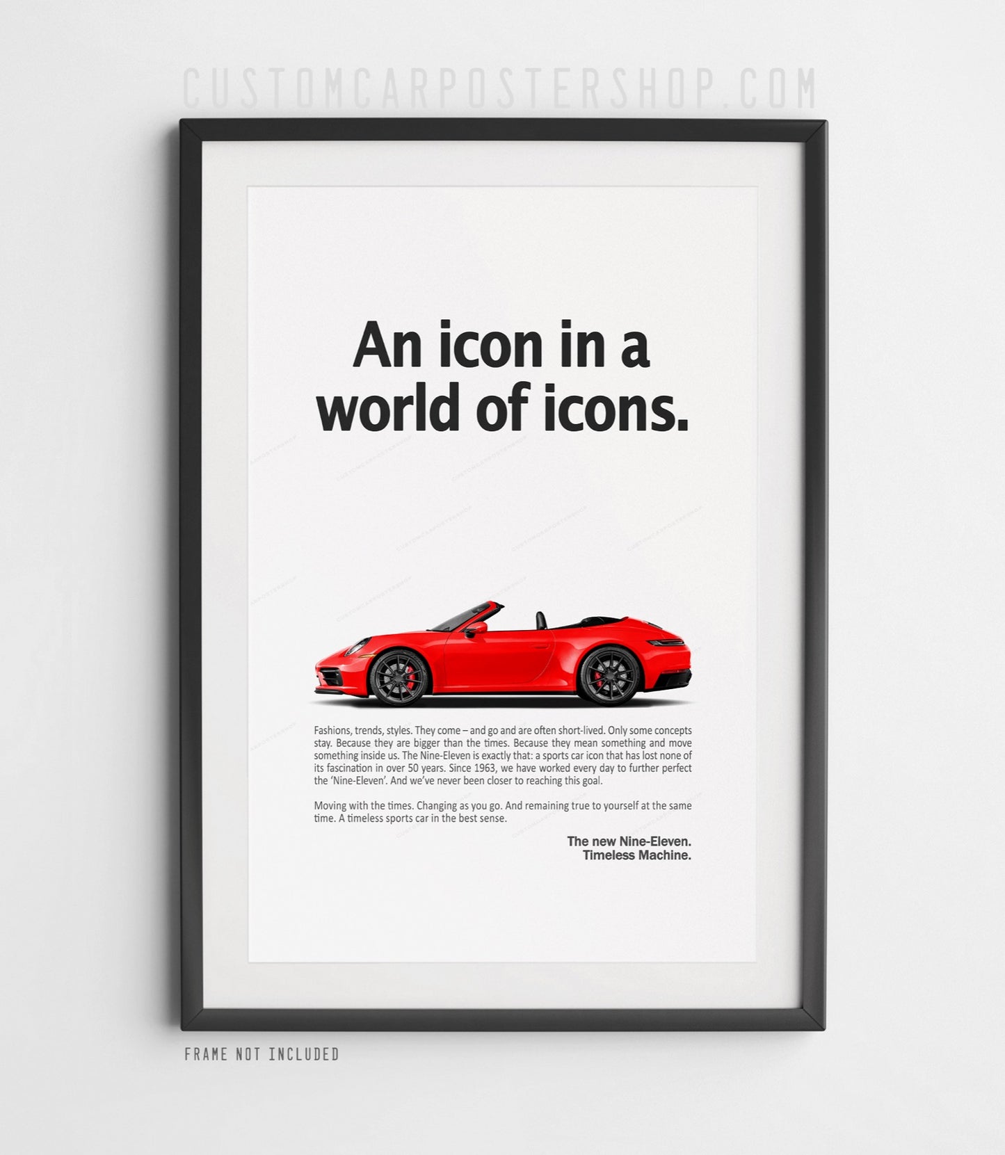 Porsche 911 Carrera Cabriolet (992.1) Print Ad Poster - Timeless Machine