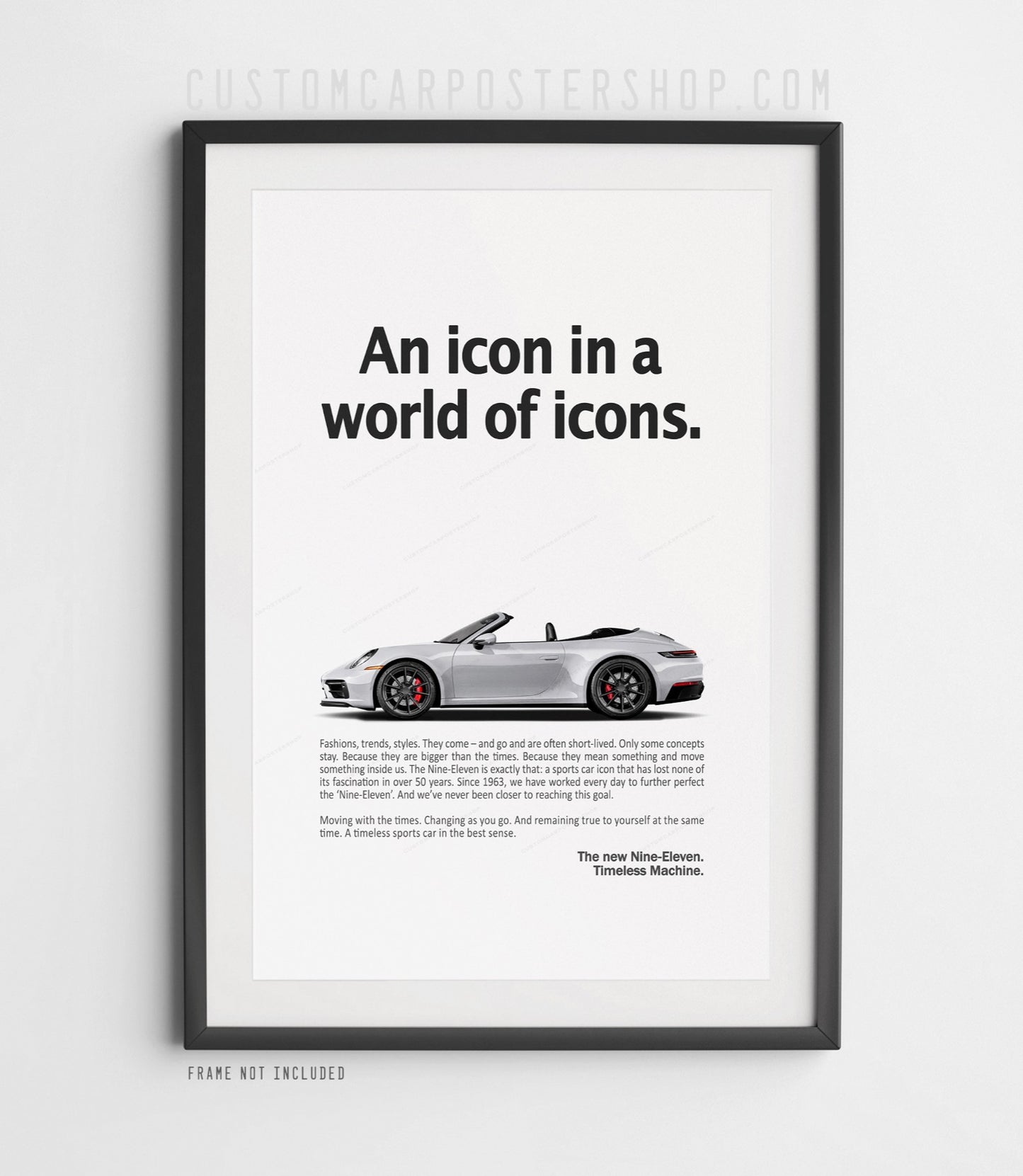 Porsche 911 Carrera Cabriolet (992.1) Print Ad Poster - Timeless Machine