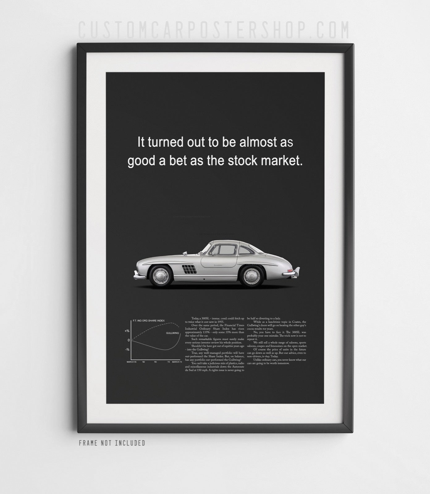 Mercedes-Benz 300SL Vintage Print Ad - Stock Market