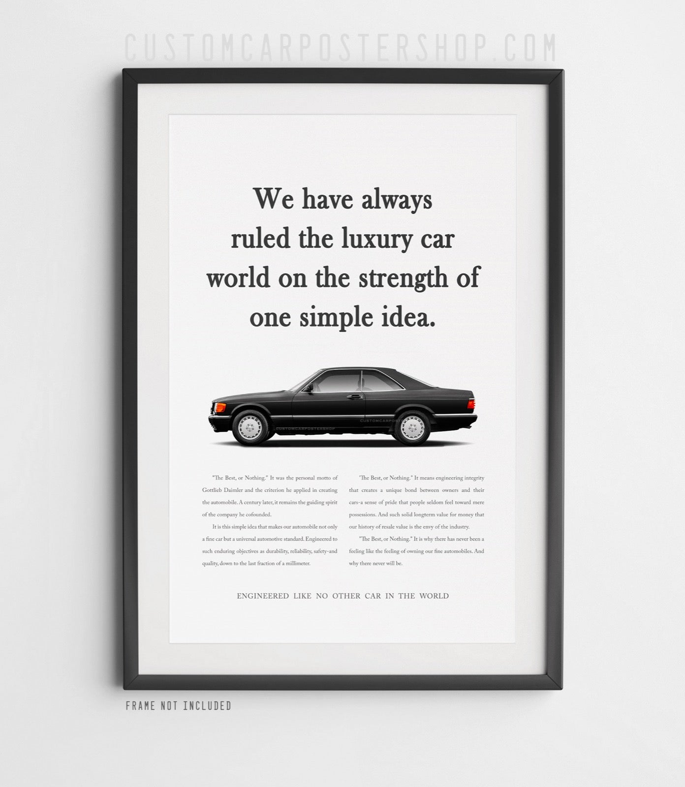 Mercedes-Benz 560SEC Vintage Print Ad - Best or Nothing