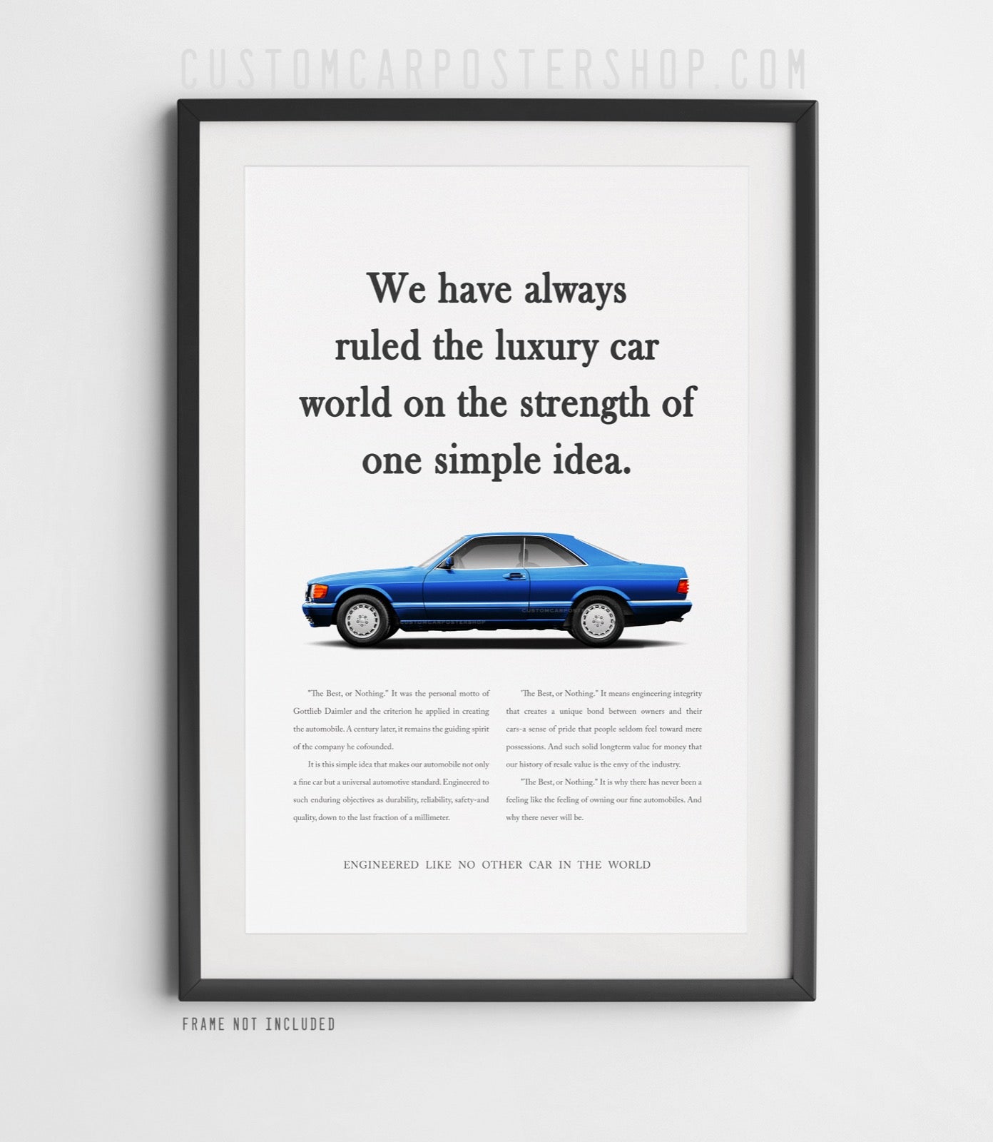Mercedes-Benz 560SEC Vintage Print Ad - Best or Nothing