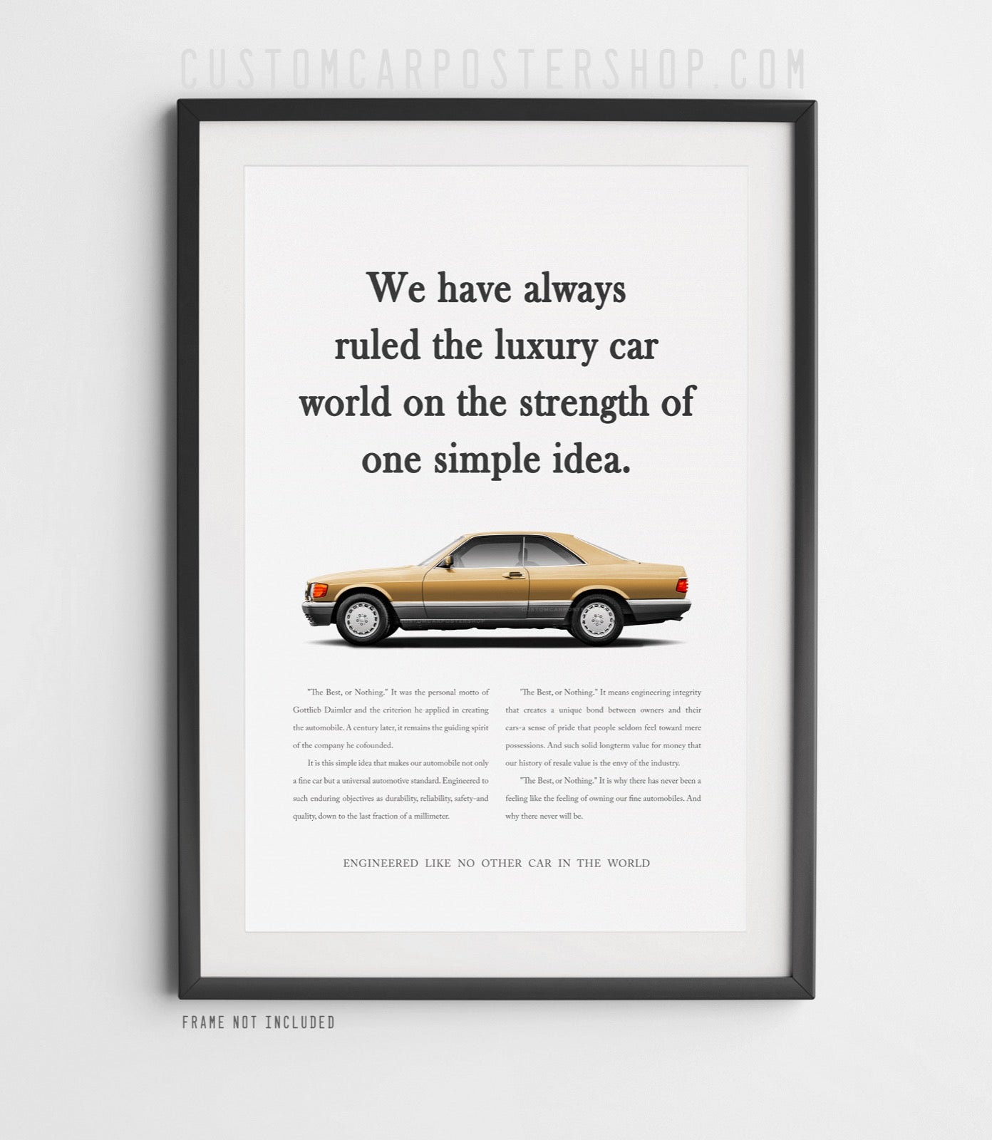 Mercedes-Benz 560SEC Vintage Print Ad - Best or Nothing