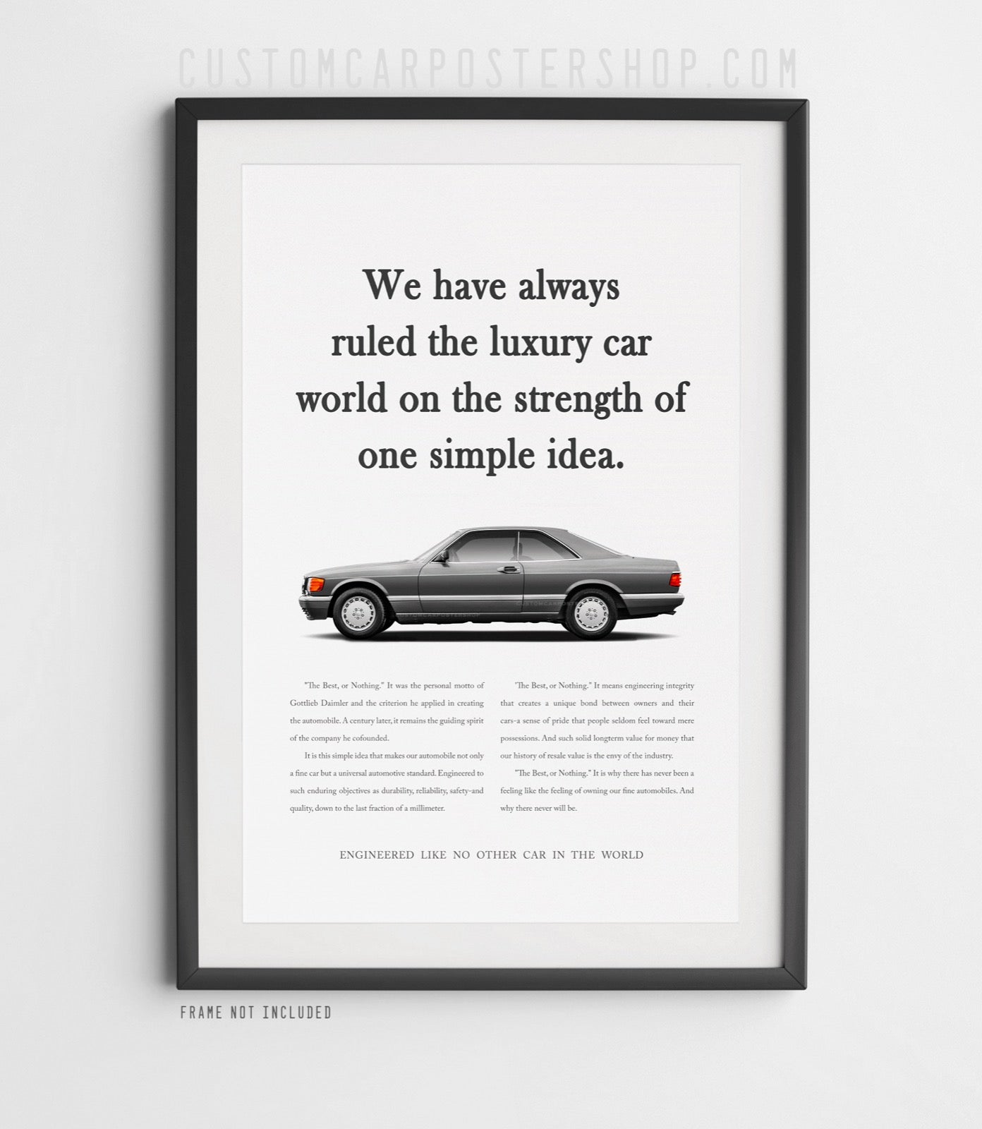 Mercedes-Benz 560SEC Vintage Print Ad - Best or Nothing