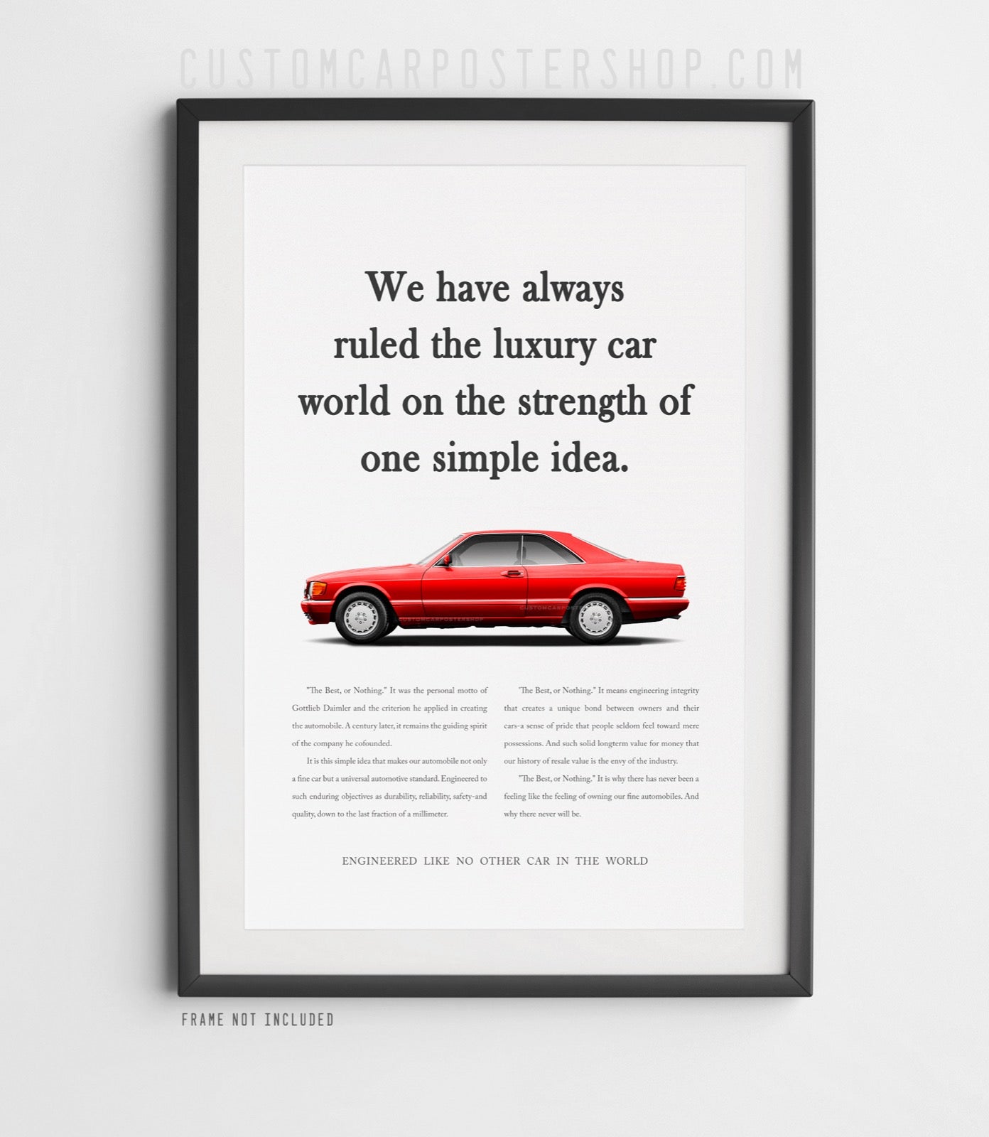 Mercedes-Benz 560SEC Vintage Print Ad - Best or Nothing