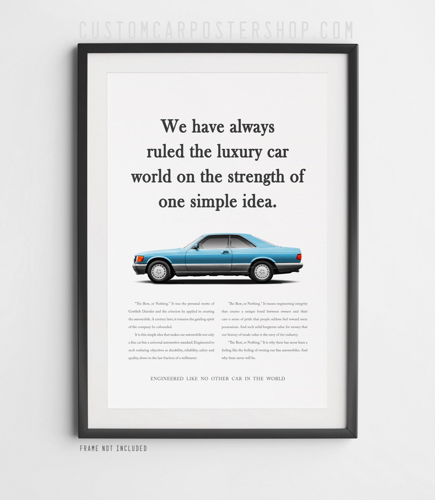 Mercedes-Benz 560SEC Vintage Print Ad - Best or Nothing