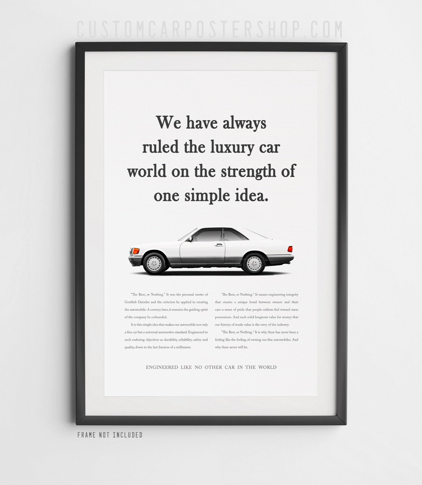 Mercedes-Benz 560SEC Vintage Print Ad - Best or Nothing