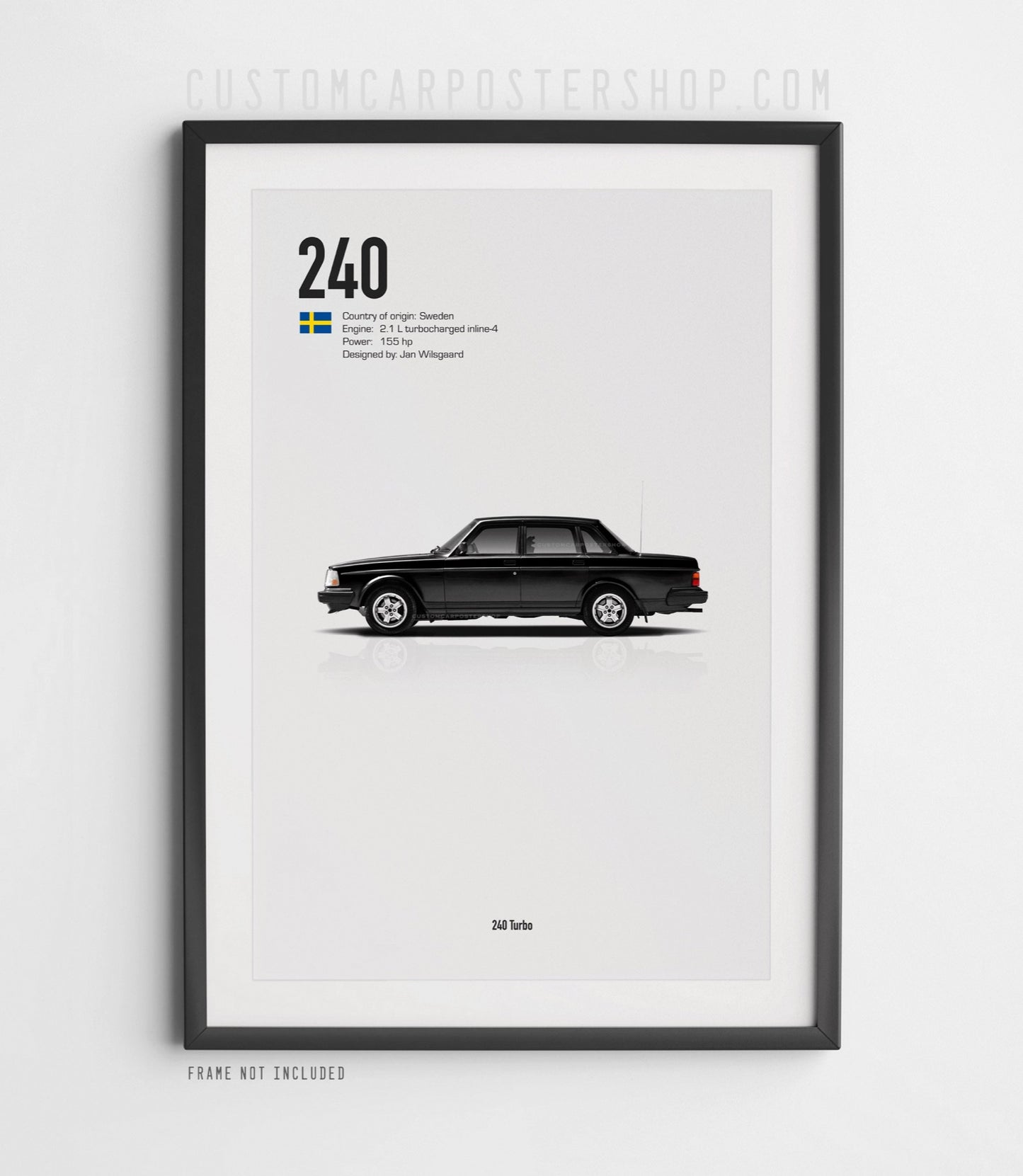 Volvo 240 Turbo Sedan Poster