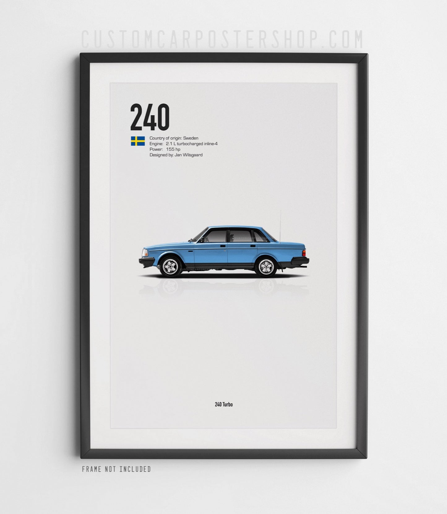 Volvo 240 Turbo Sedan Poster