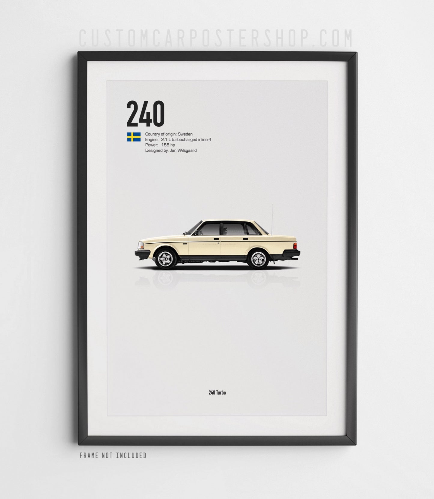 Volvo 240 Turbo Sedan Poster