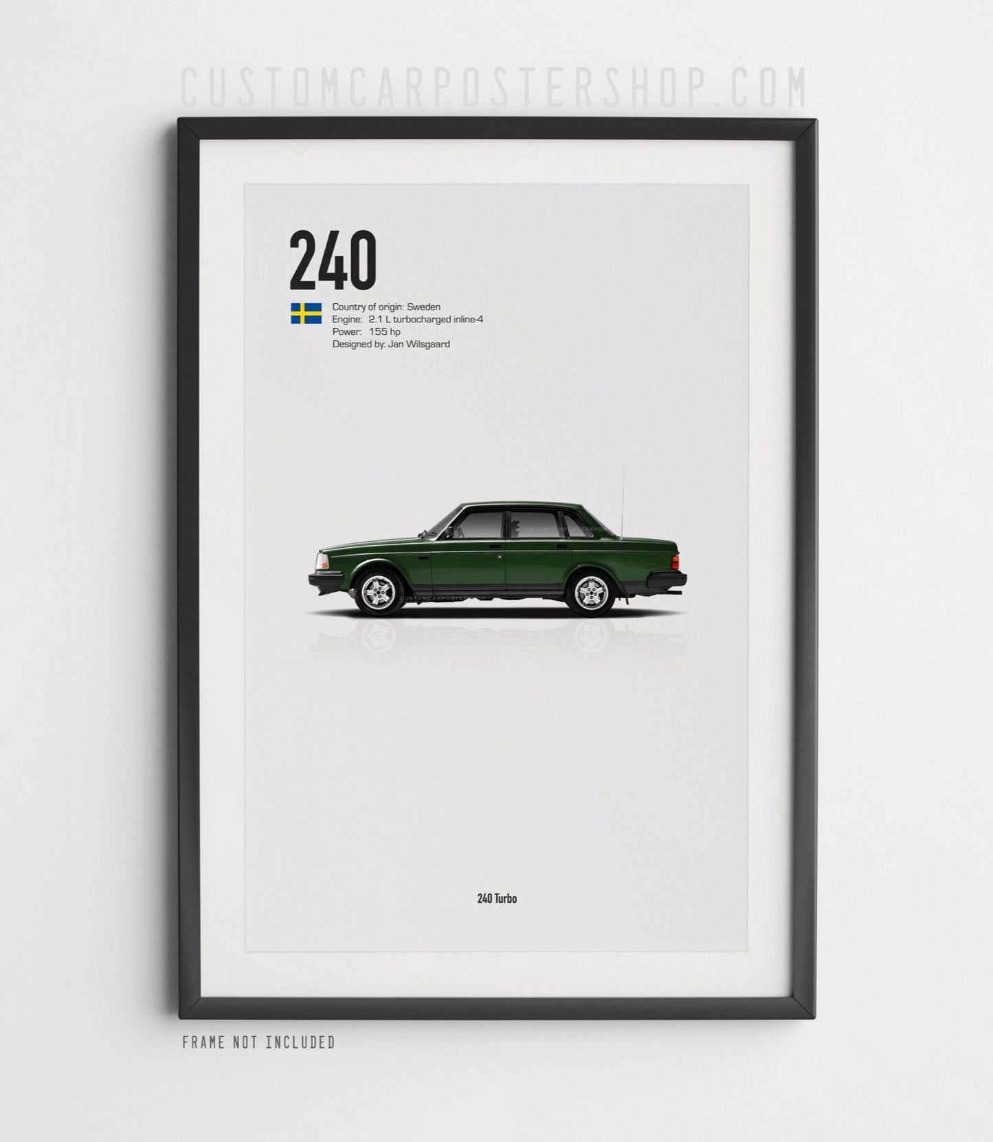 Volvo 240 Turbo Sedan Poster