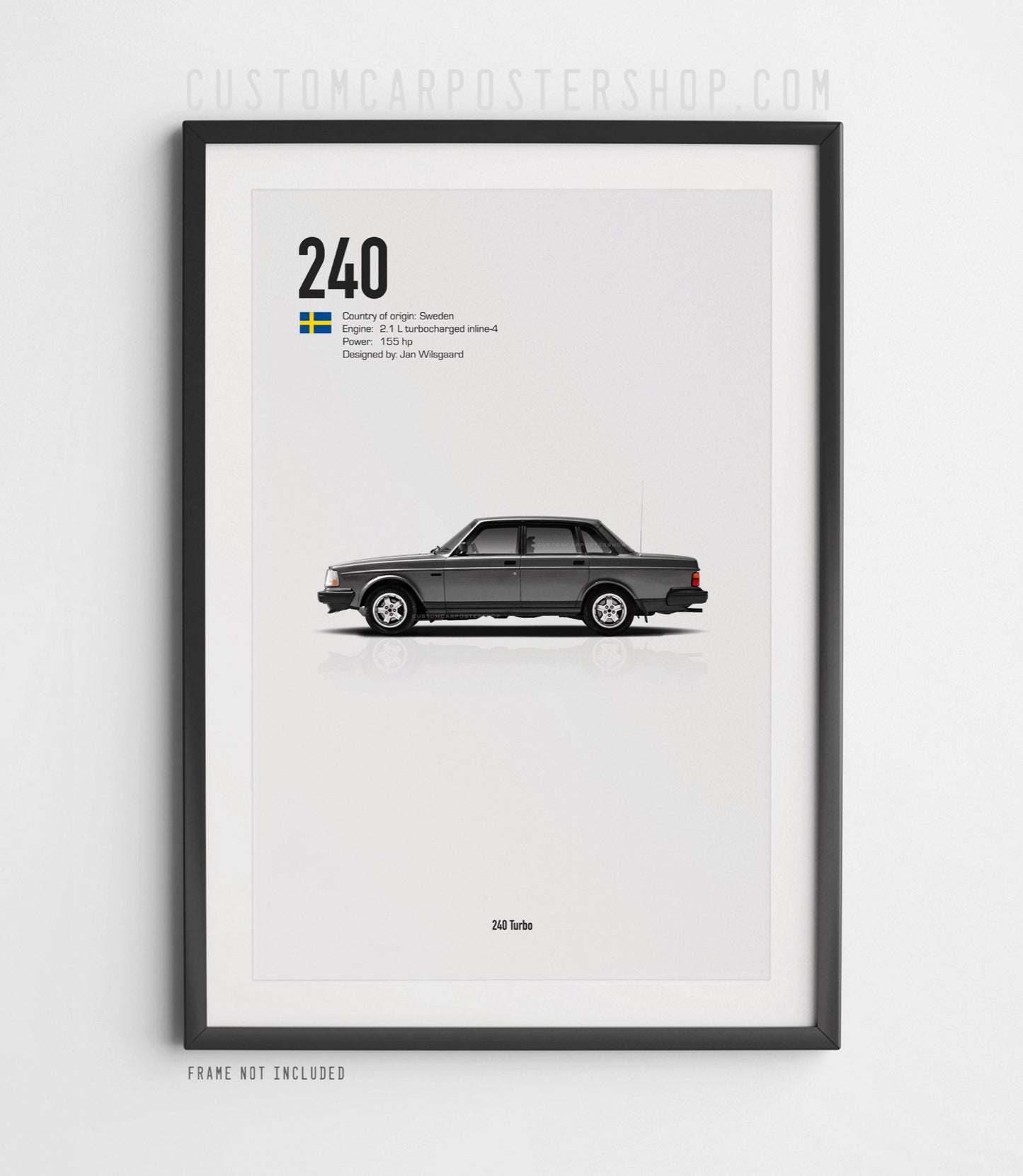 Volvo 240 Turbo Sedan Poster
