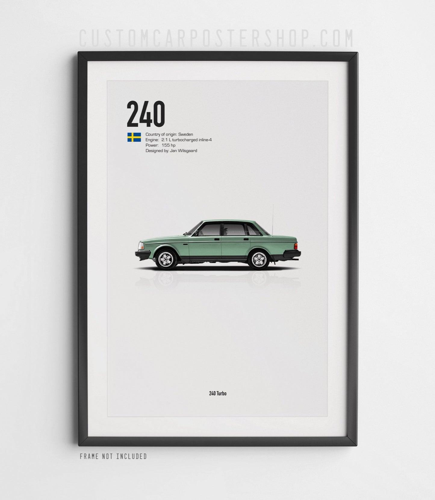 Volvo 240 Turbo Sedan Poster