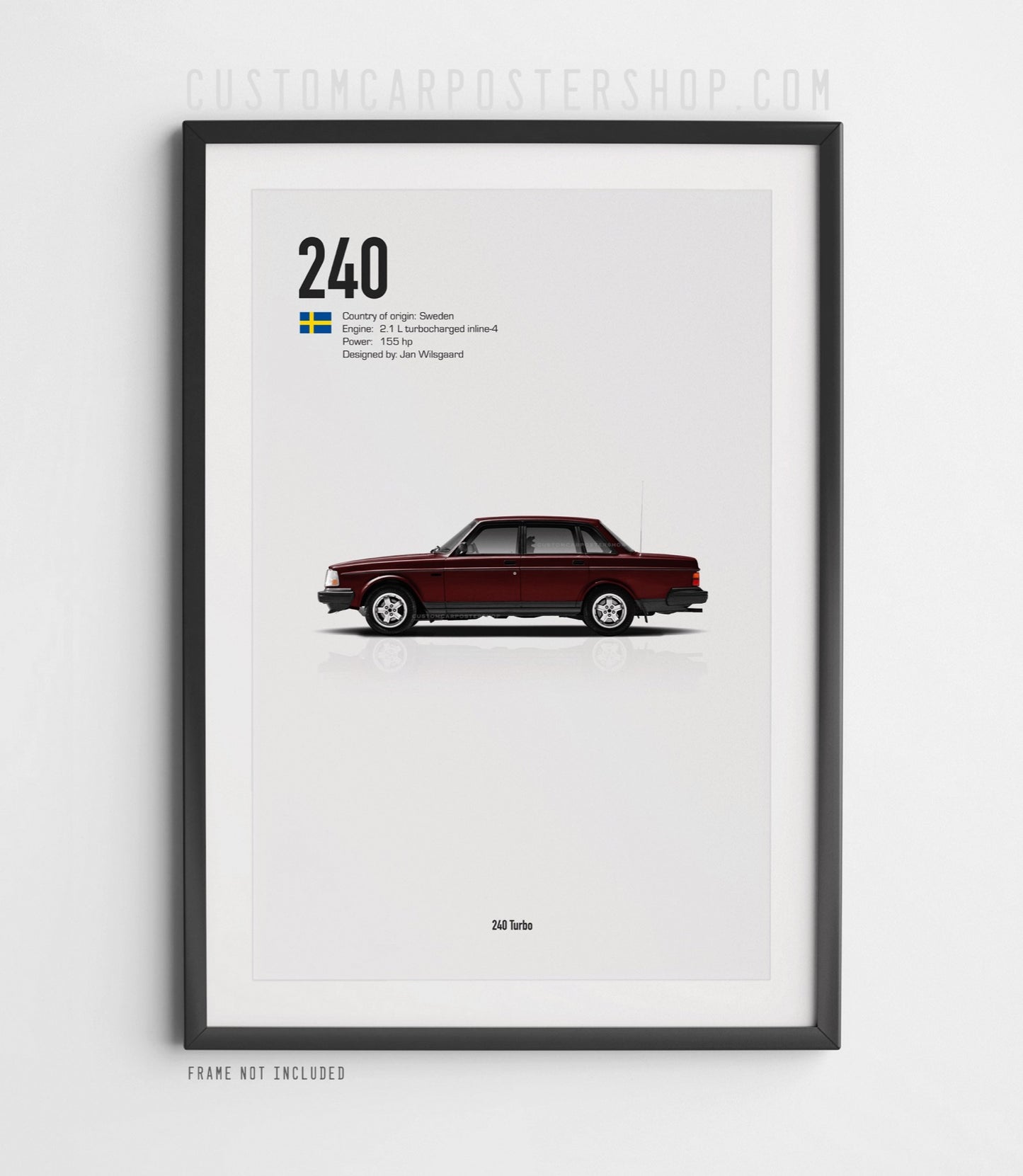 Volvo 240 Turbo Sedan Poster