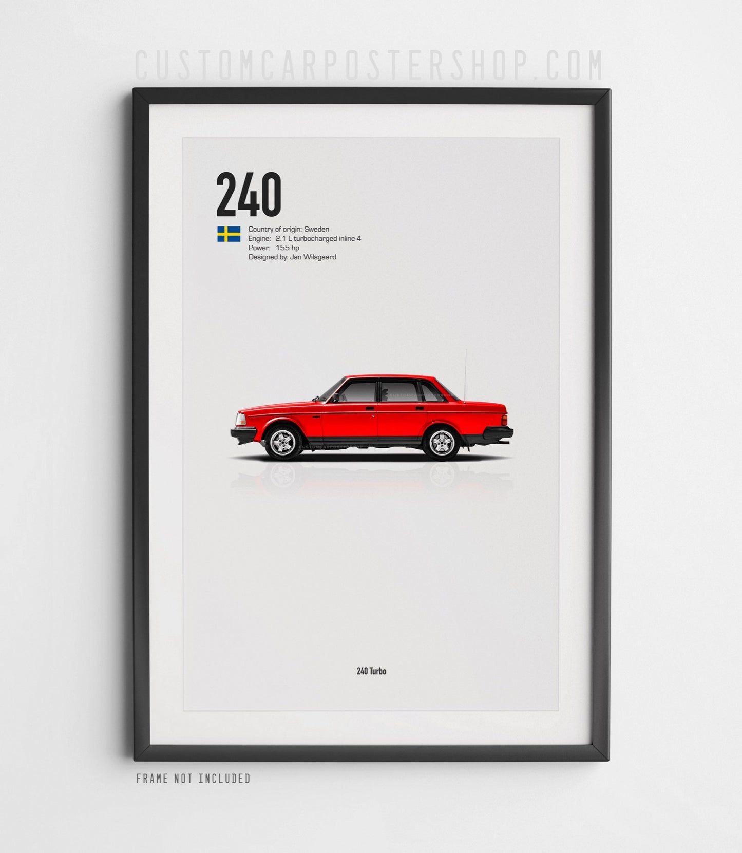 Volvo 240 Turbo Sedan Poster