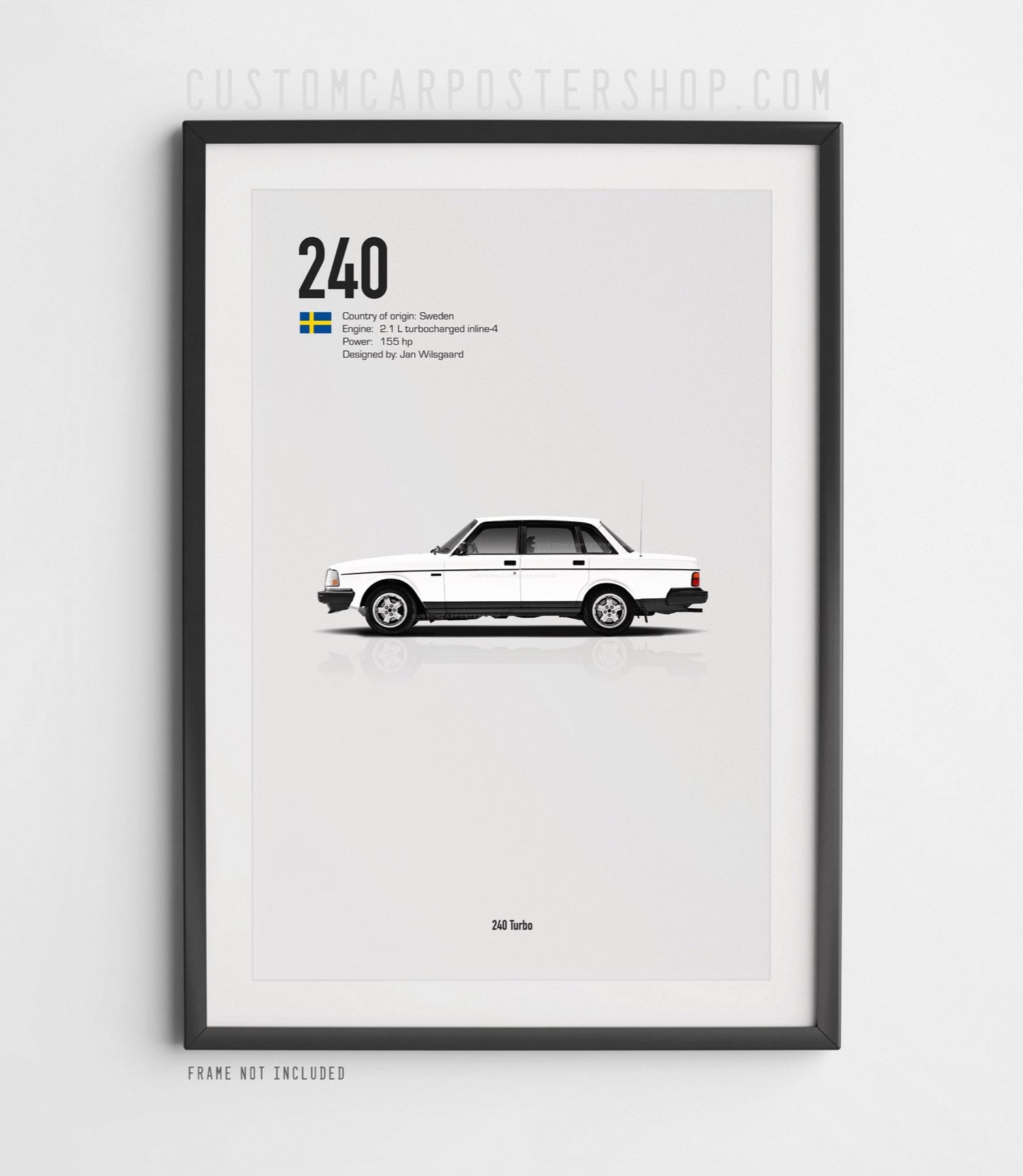Volvo 240 Turbo Sedan Poster