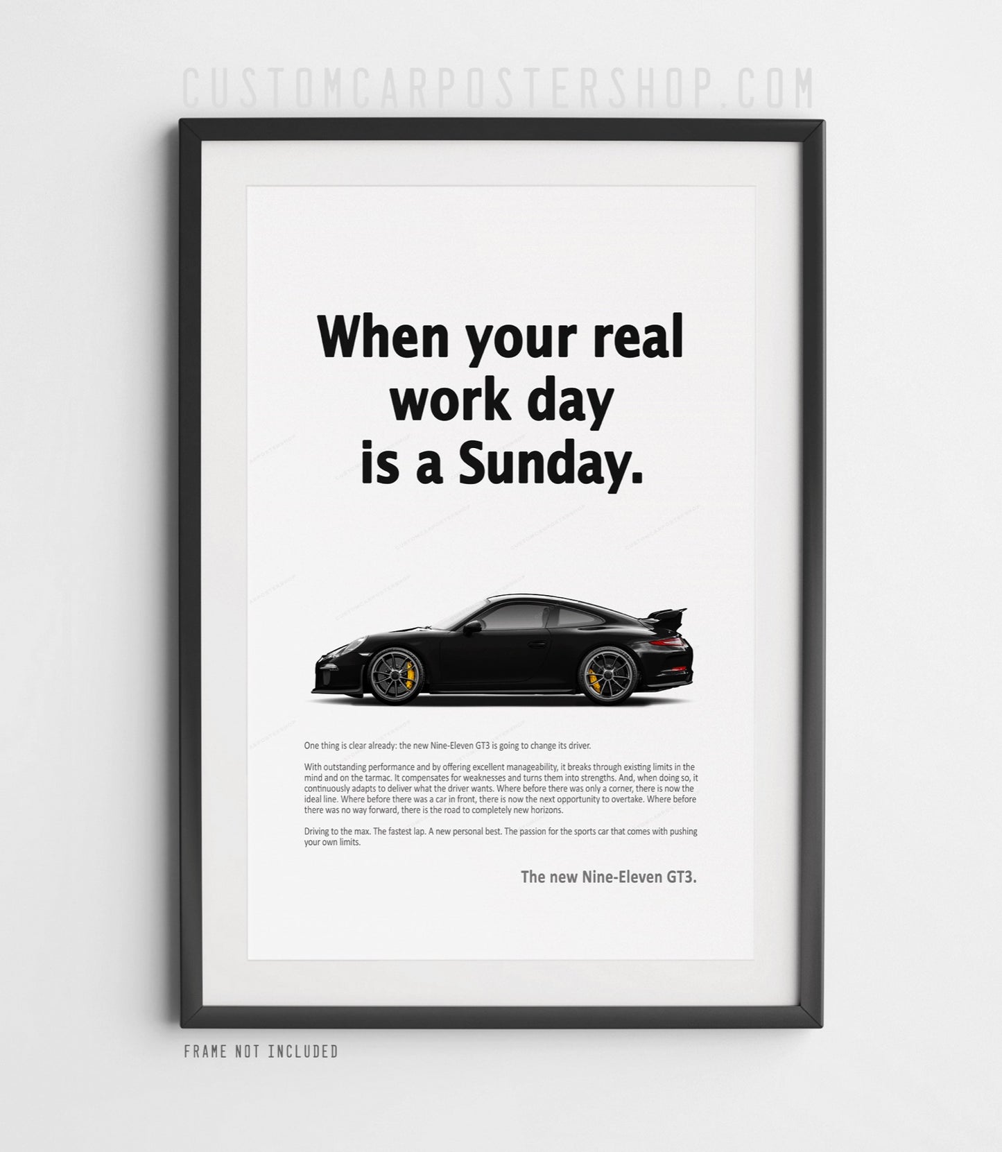 Porsche 911 GT3 (991.1) Print Ad Poster - Workday