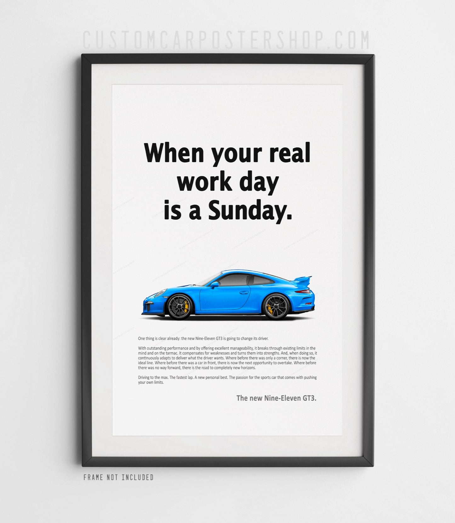 Porsche 911 GT3 (991.1) Print Ad Poster - Workday