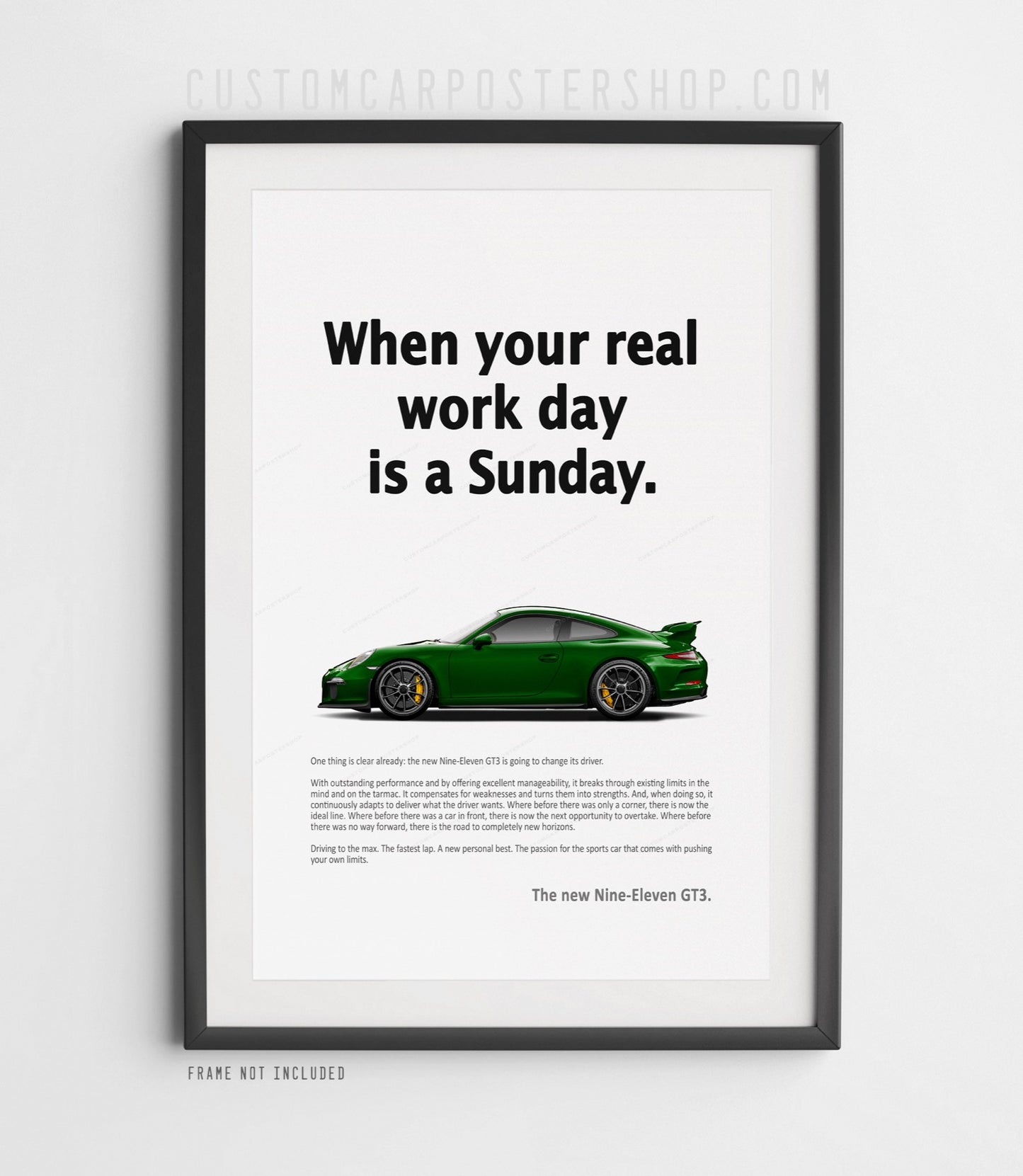 Porsche 911 GT3 (991.1) Print Ad Poster - Workday