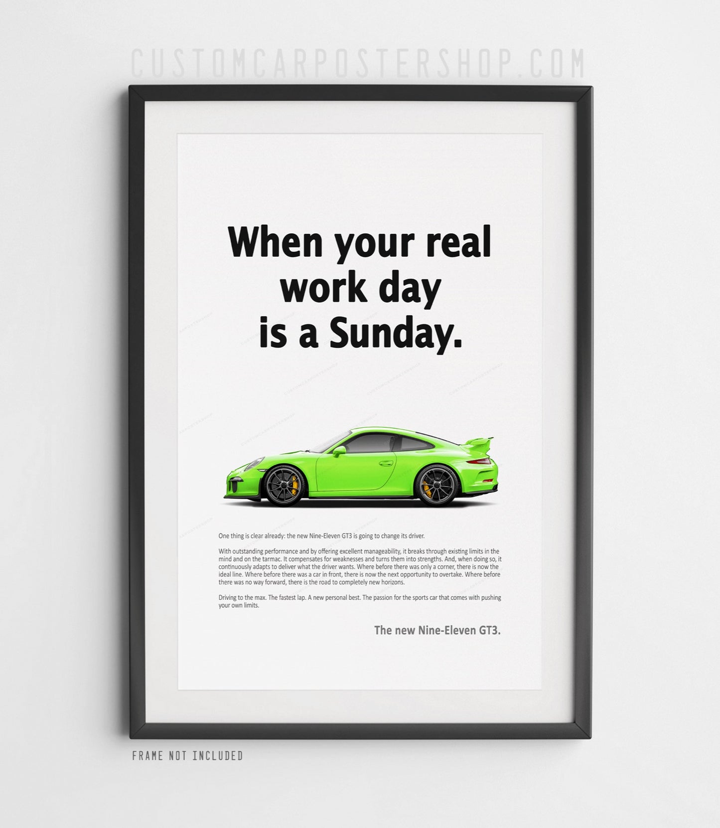 Porsche 911 GT3 (991.1) Print Ad Poster - Workday