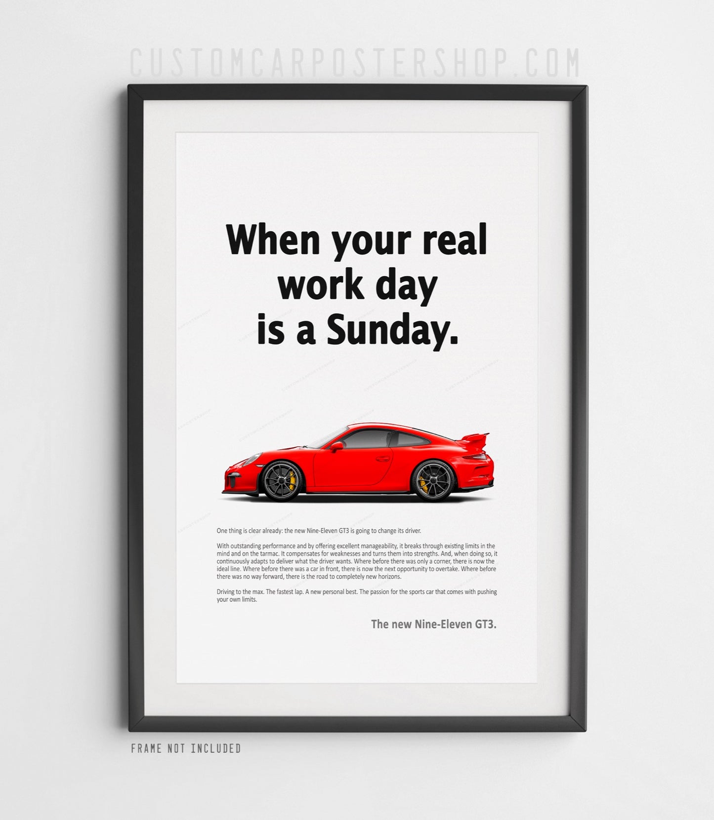 Porsche 911 GT3 (991.1) Print Ad Poster - Workday