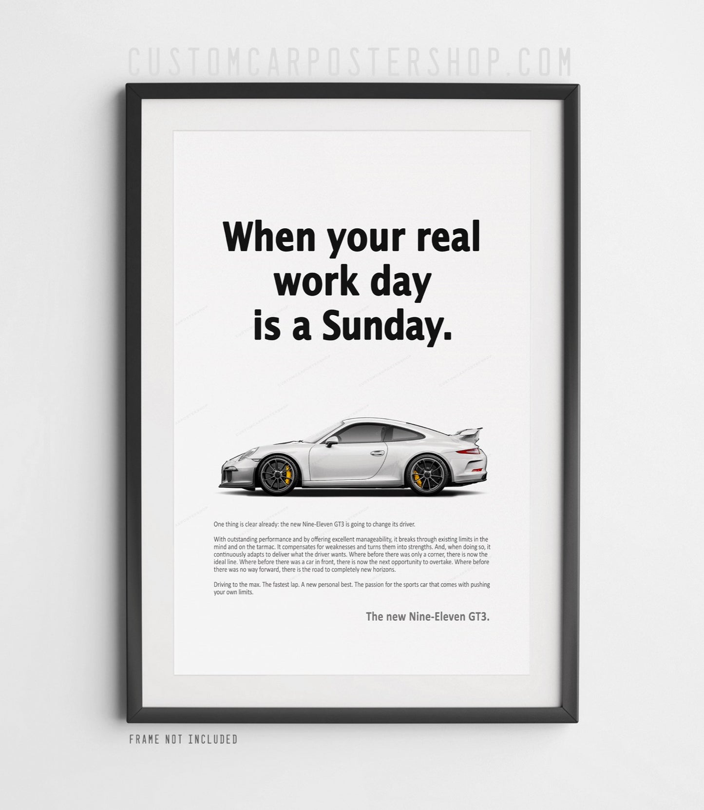 Porsche 911 GT3 (991.1) Print Ad Poster - Workday