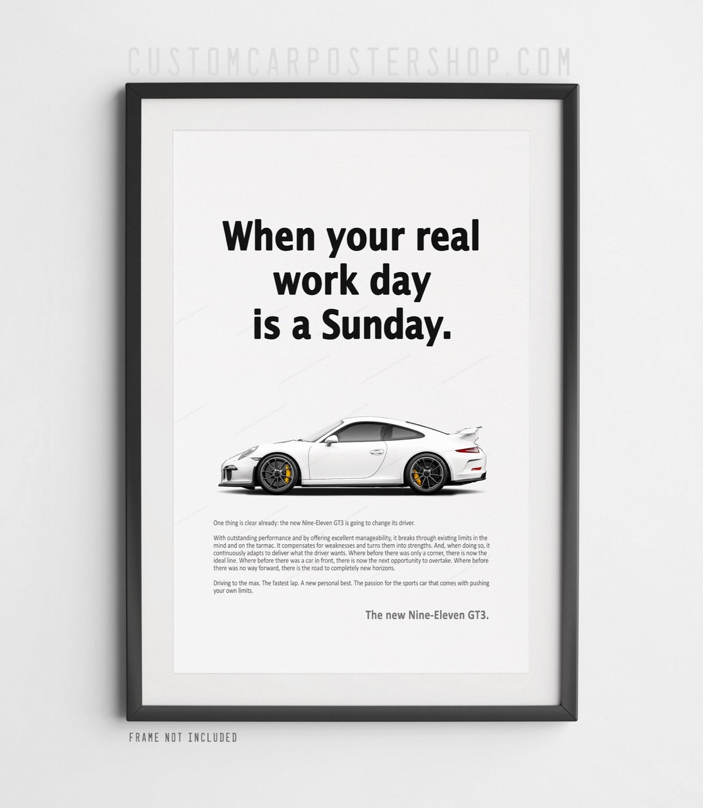 Porsche 911 GT3 (991.1) Print Ad Poster - Workday