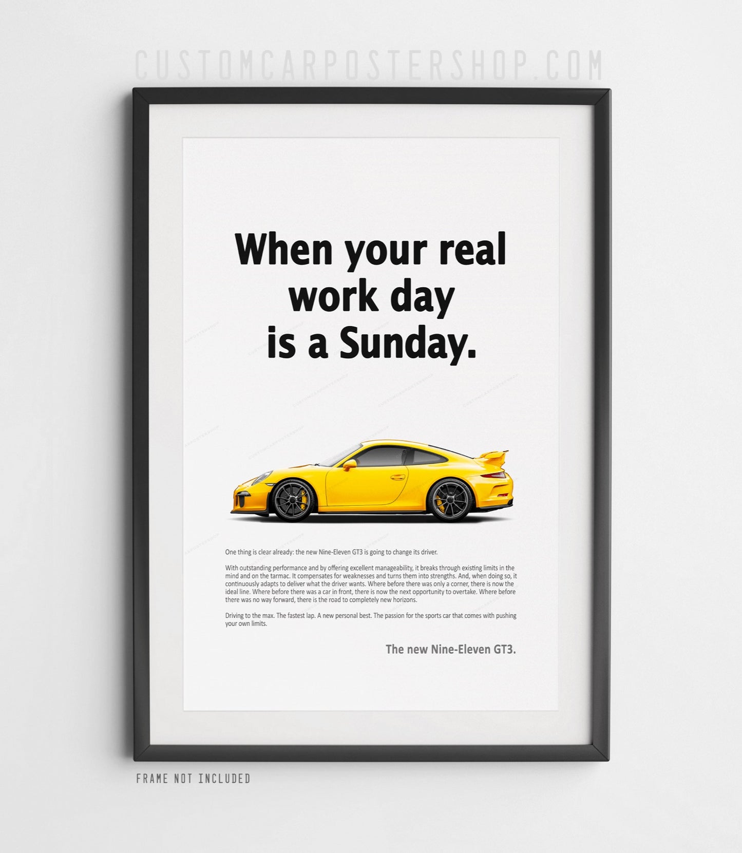 Porsche 911 GT3 (991.1) Print Ad Poster - Workday