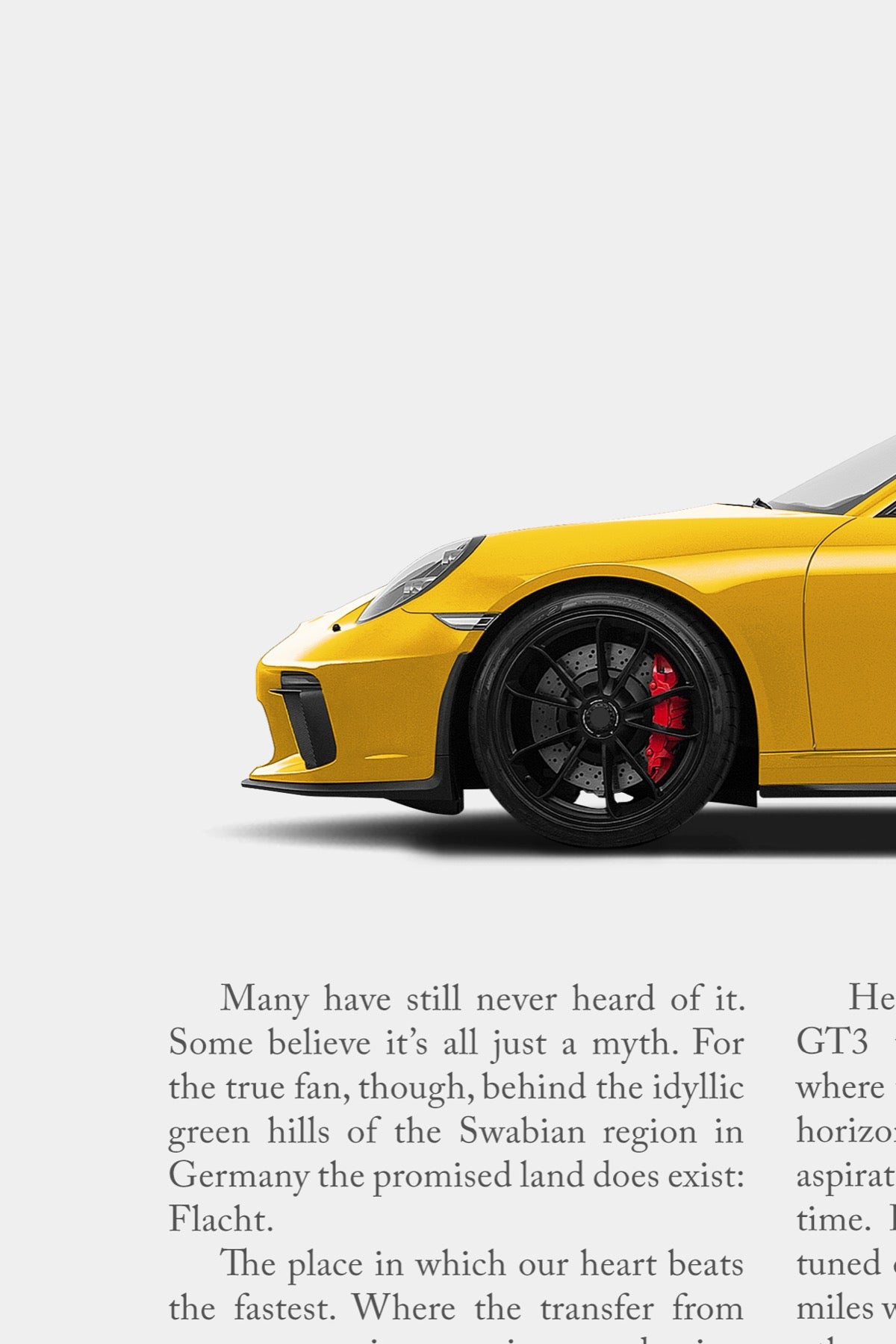 Porsche 911 GT3 (991.2) Print Ad Poster - Born in Flacht
