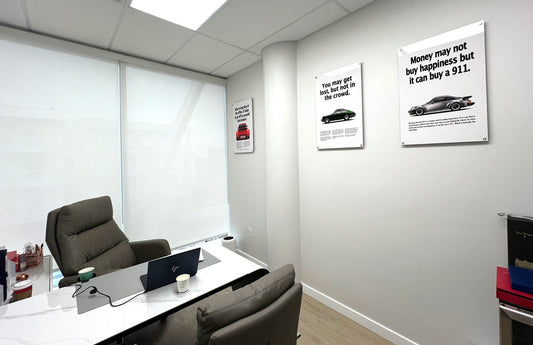 Office makeover with our Porsche Print Ads Art