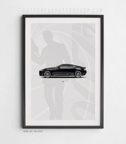 007 James Bond Daniel Craig Aston Martin Poster Framed Art - Quantum of Solace DBS