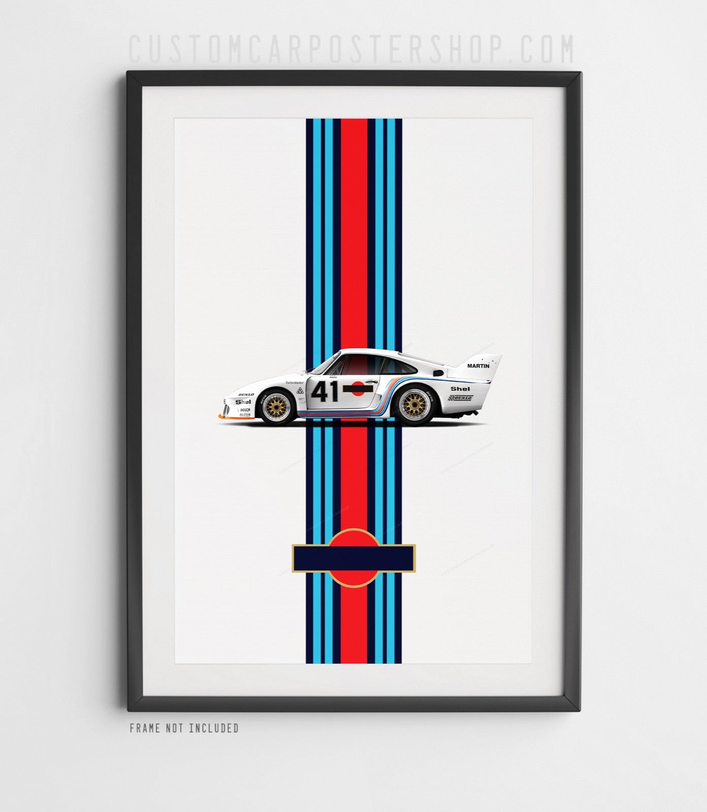 Porsche 935/77 Martini Racing Poster Framed Art