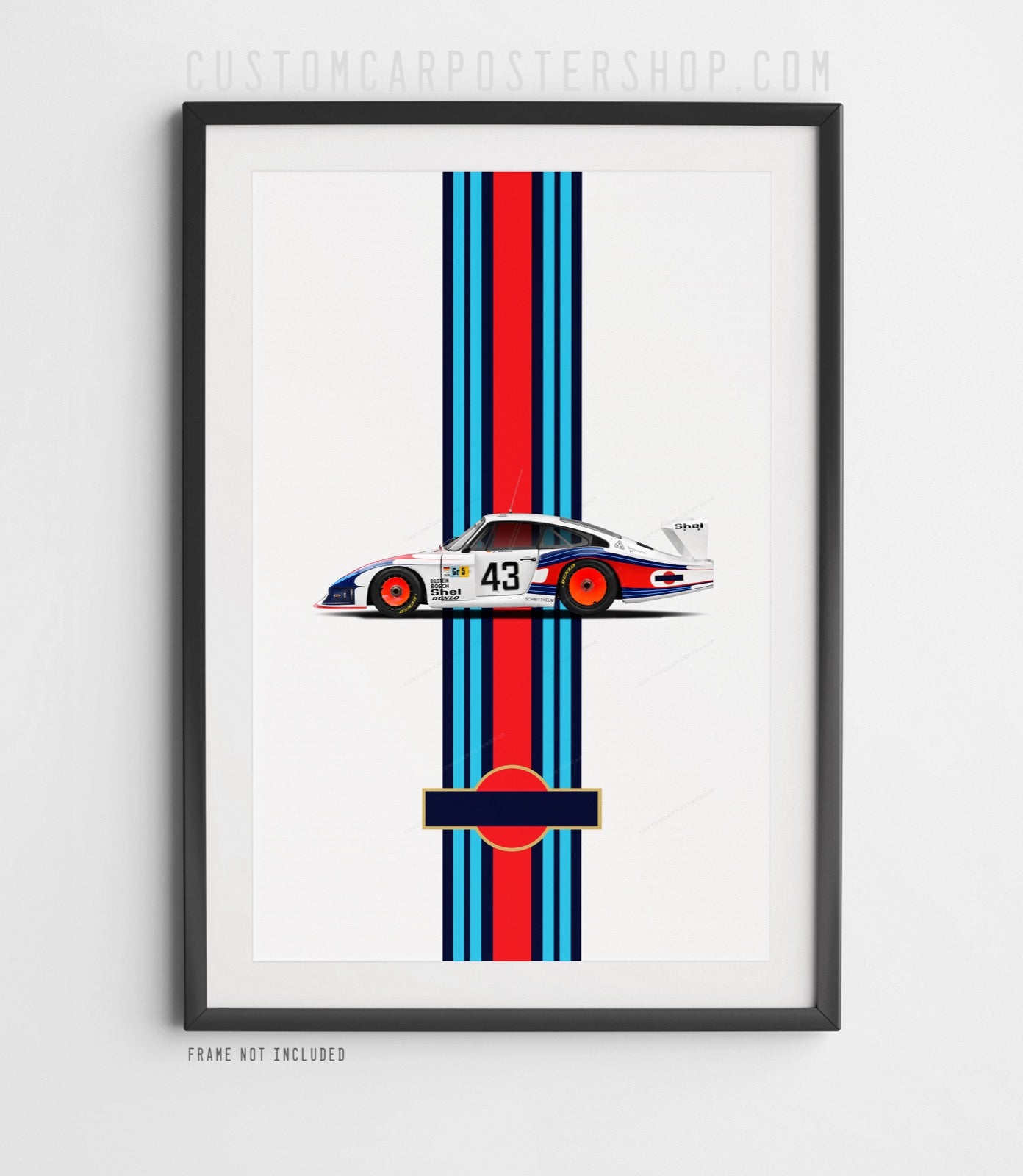 Porsche 935/78 "Moby Dick" Martini Racing Poster framed art