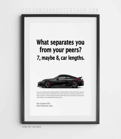 Porsche 981 Cayman GT4 Print Ad - Car Lengths