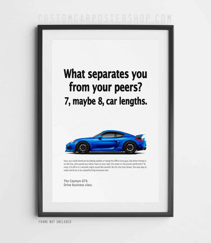 Porsche 981 Cayman GT4 Print Ad - Car Lengths