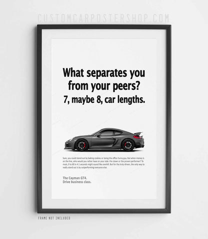 Porsche 981 Cayman GT4 Print Ad - Car Lengths