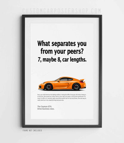Porsche 981 Cayman GT4 Print Ad - Car Lengths