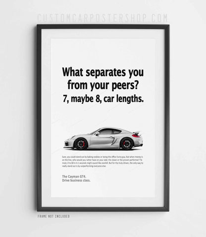 Porsche 981 Cayman GT4 Print Ad - Car Lengths