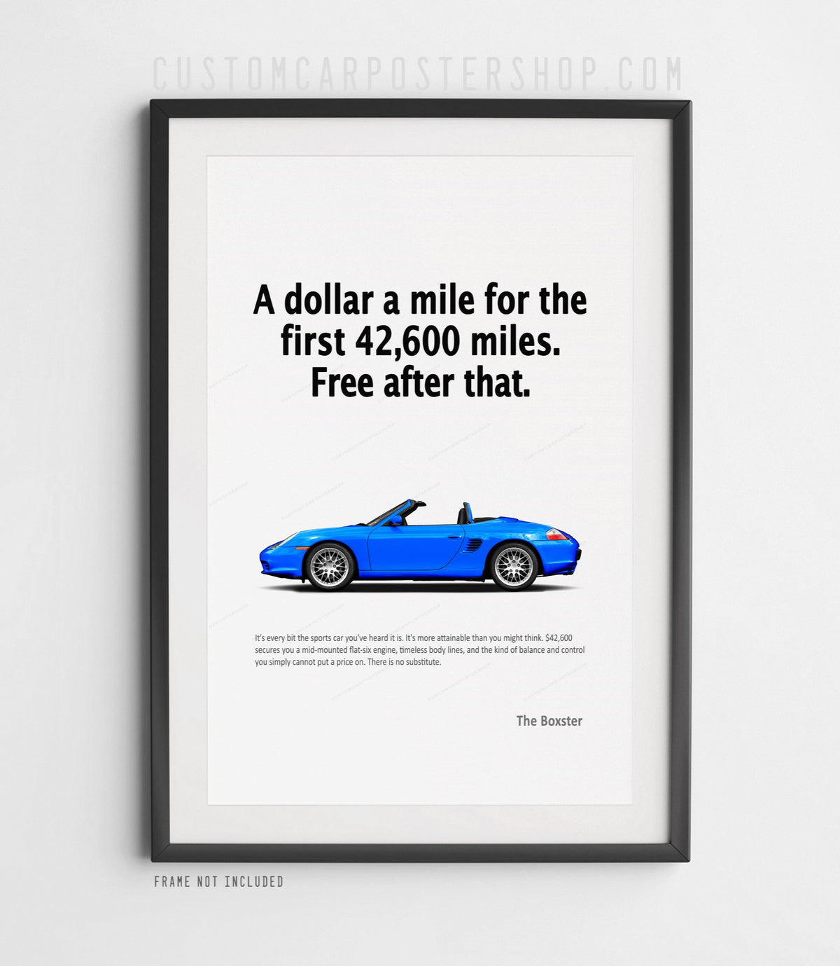 Porsche 986 Boxster Print Ad - A Dollar a Mile