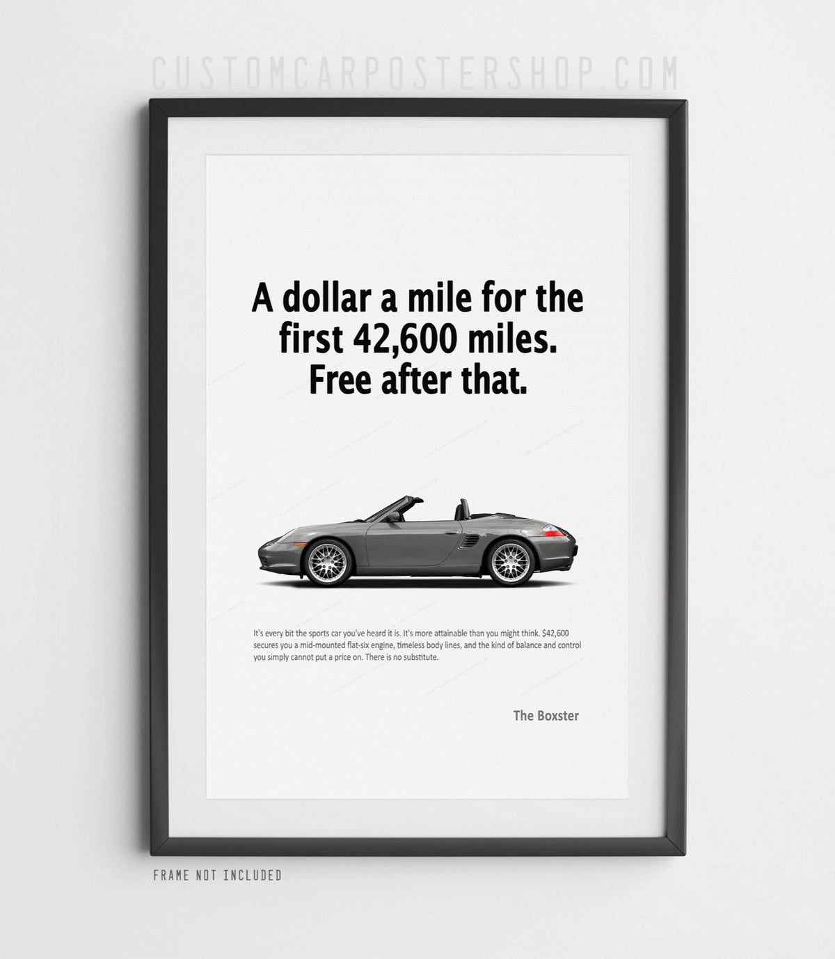 Porsche 986 Boxster Print Ad - A Dollar a Mile