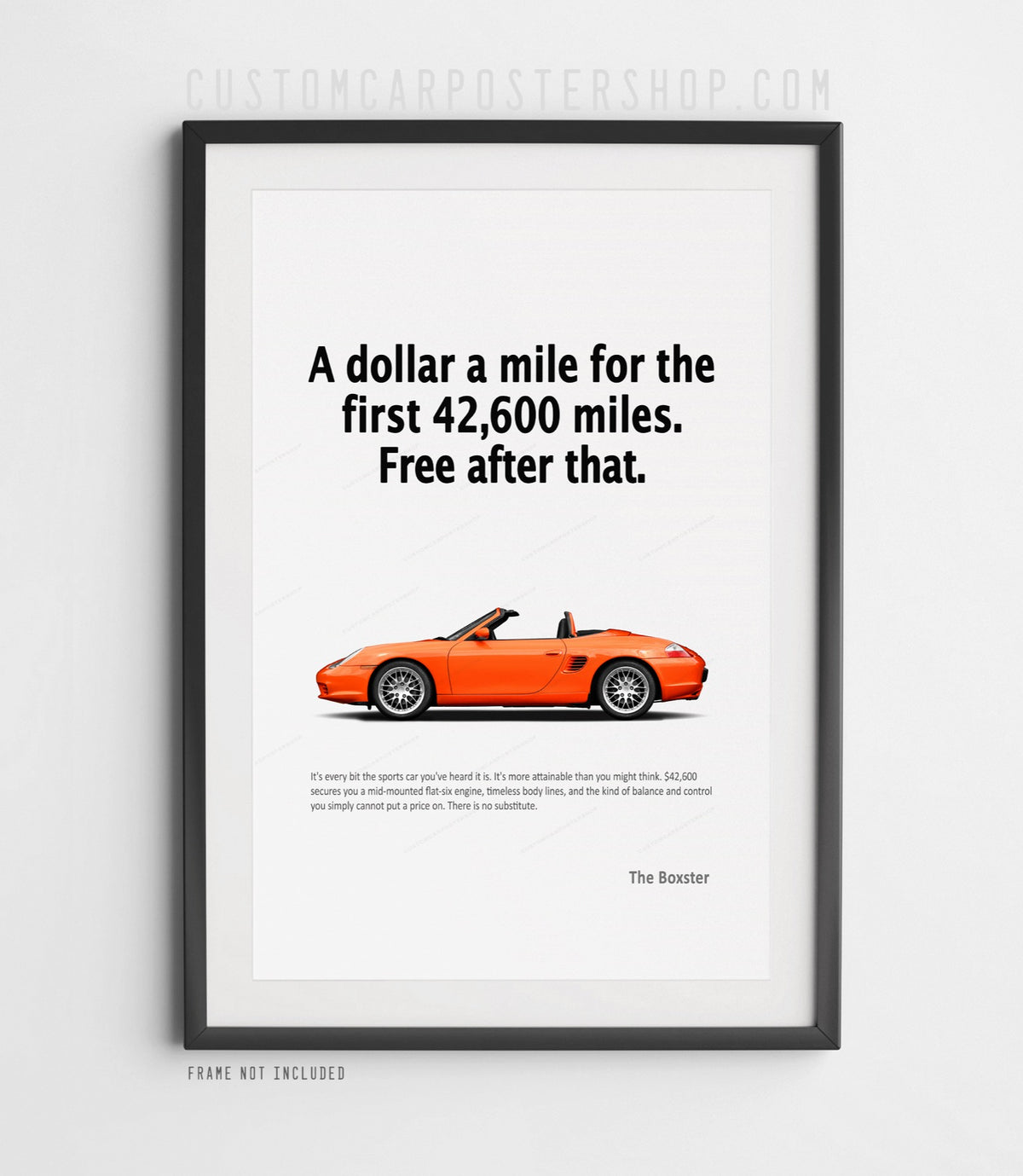 Porsche 986 Boxster Print Ad - A Dollar a Mile