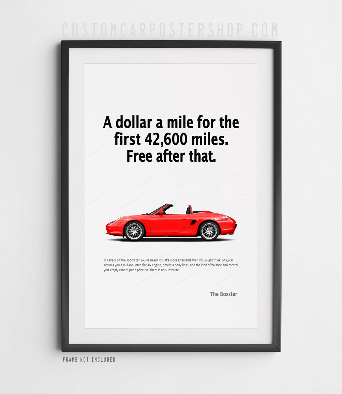 Porsche 986 Boxster Print Ad - A Dollar a Mile