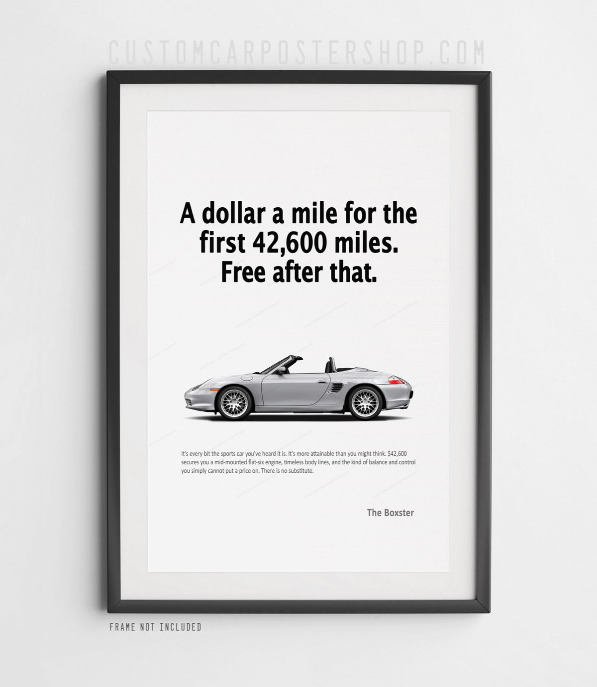 Porsche 986 Boxster Print Ad - A Dollar a Mile