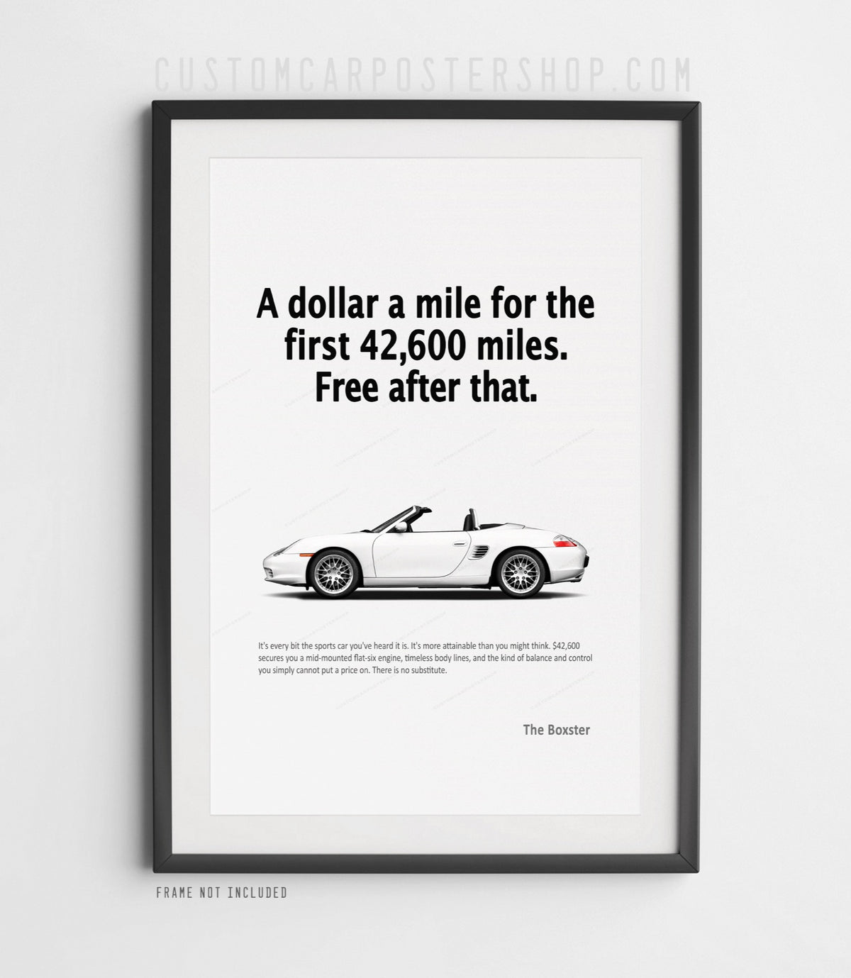 Porsche 986 Boxster Print Ad - A Dollar a Mile